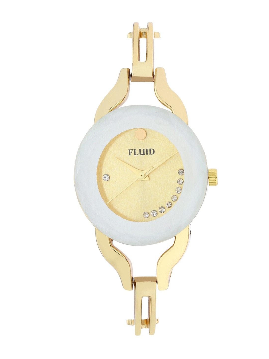 

FLUID Women Set of 3 Bracelets And Watch Gift Set, Gold