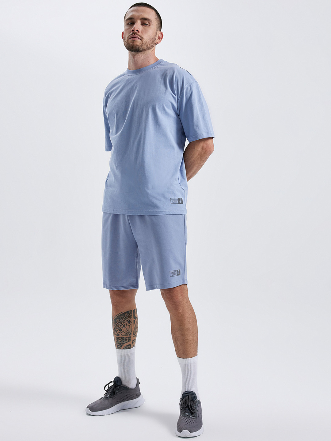 

DeFacto Men Regular Fit Sports Shorts, Blue