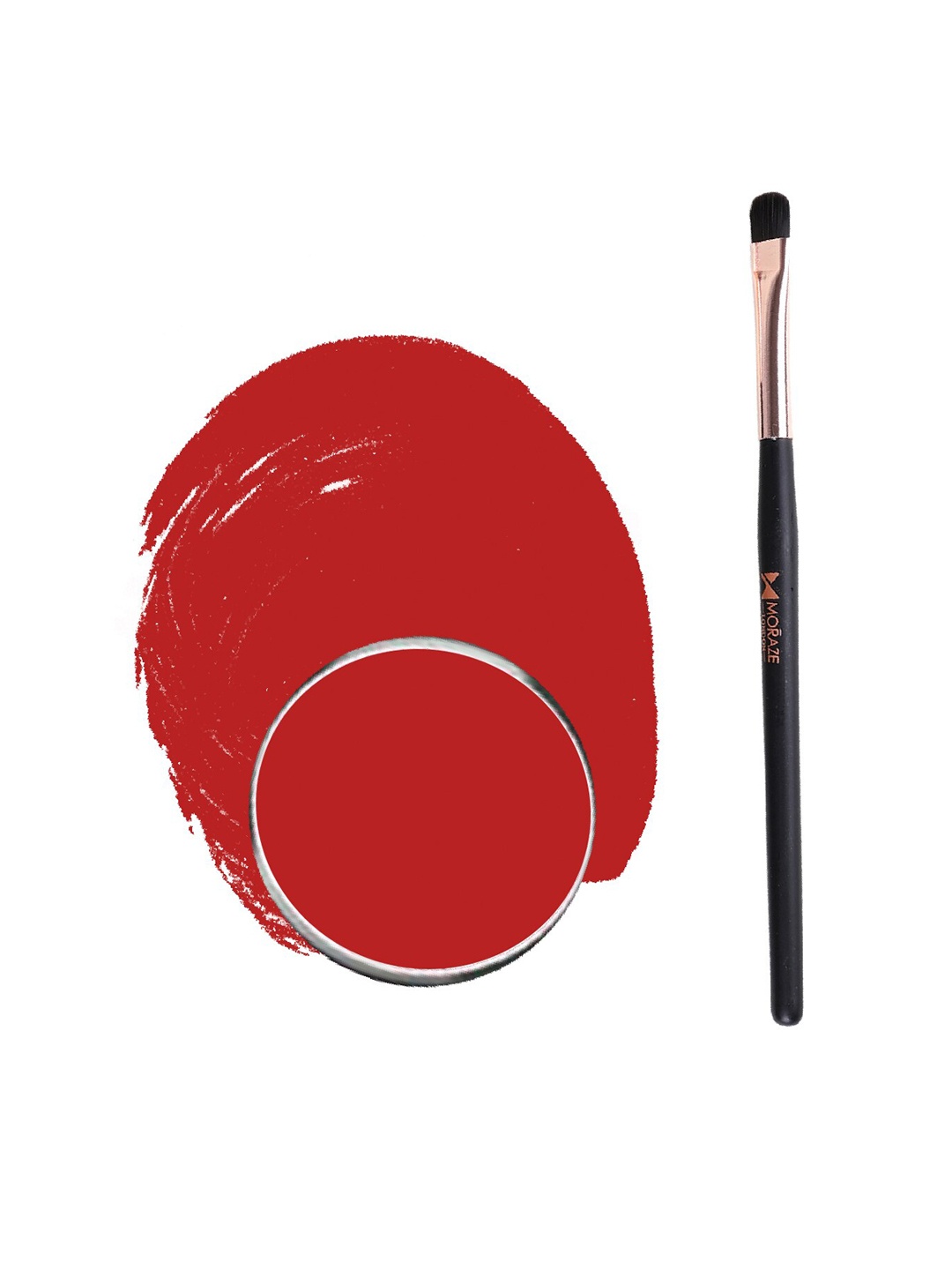 

Moraze Smudge-Proof Single Eyeshadow - Brick Road with Eyeshadow Brush, Red