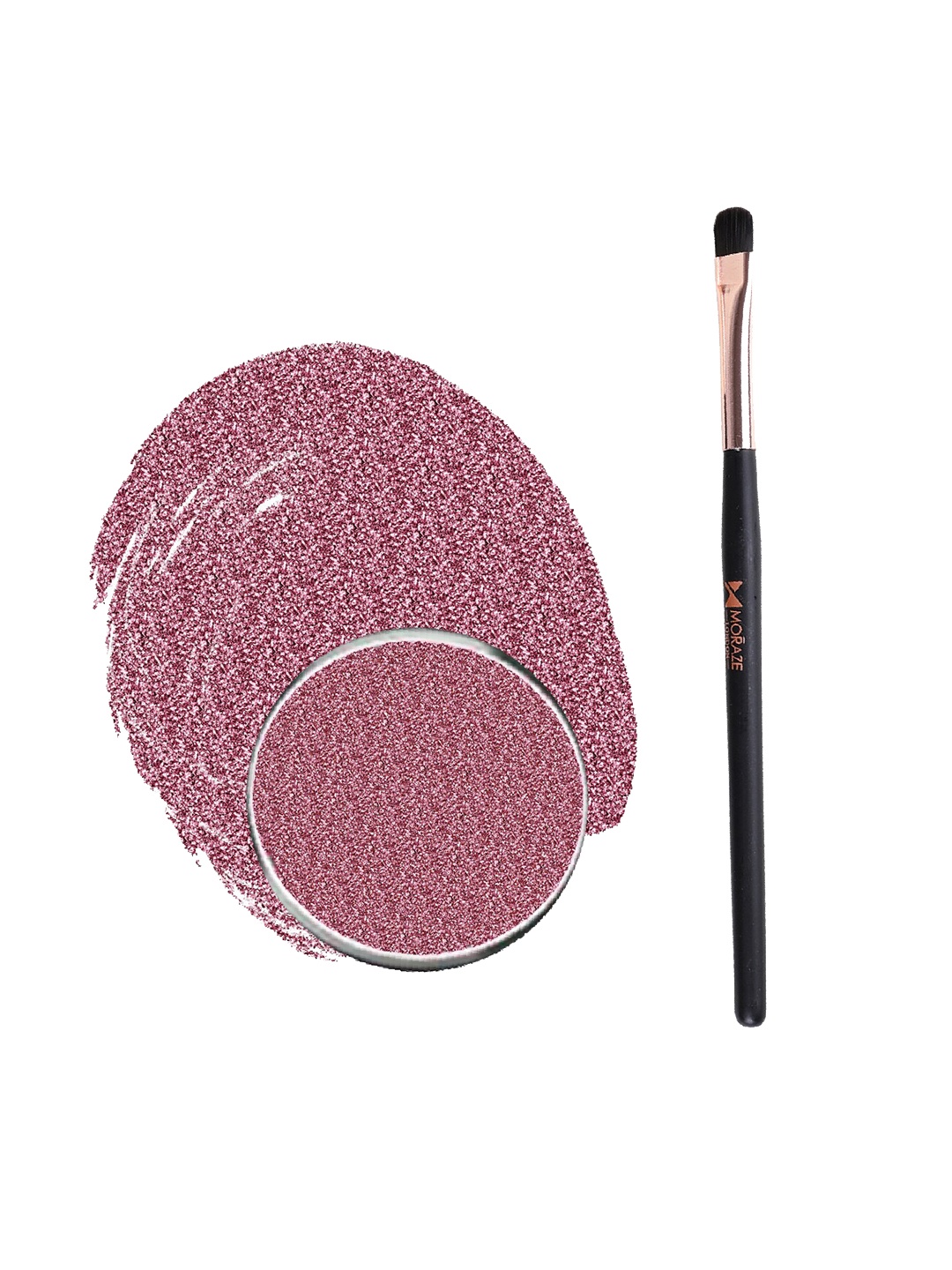 

Moraze Long Lasting Smudge Proof Eyeshadow with Brush 1.1g - Curfew, Pink