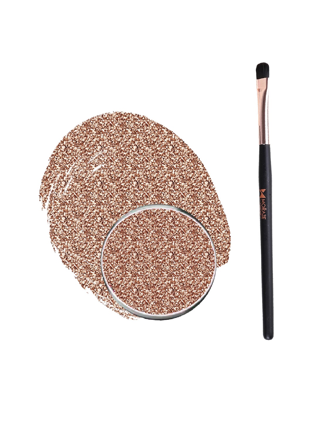 

Moraze Long Lasting Smudge Proof Eyeshadow with Brush 1.1g - Sunkissd, Gold