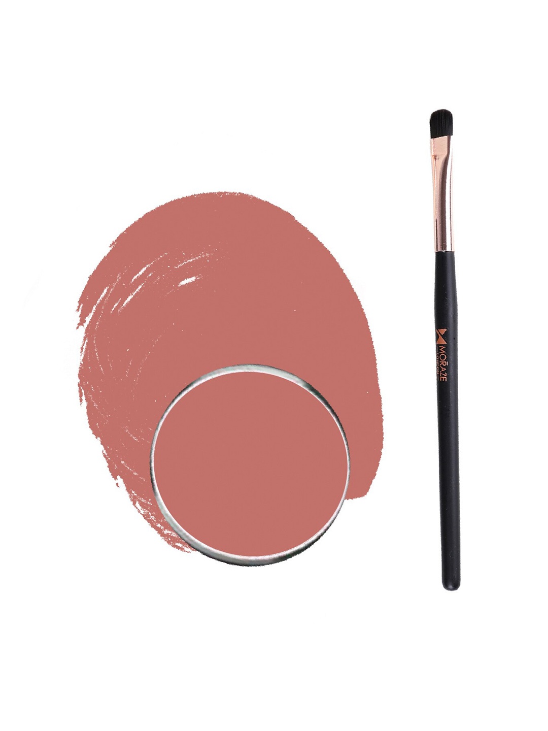 

Moraze Smudge-Proof Single Eyeshadow - Caramalised with Eyeshadow Brush, Nude