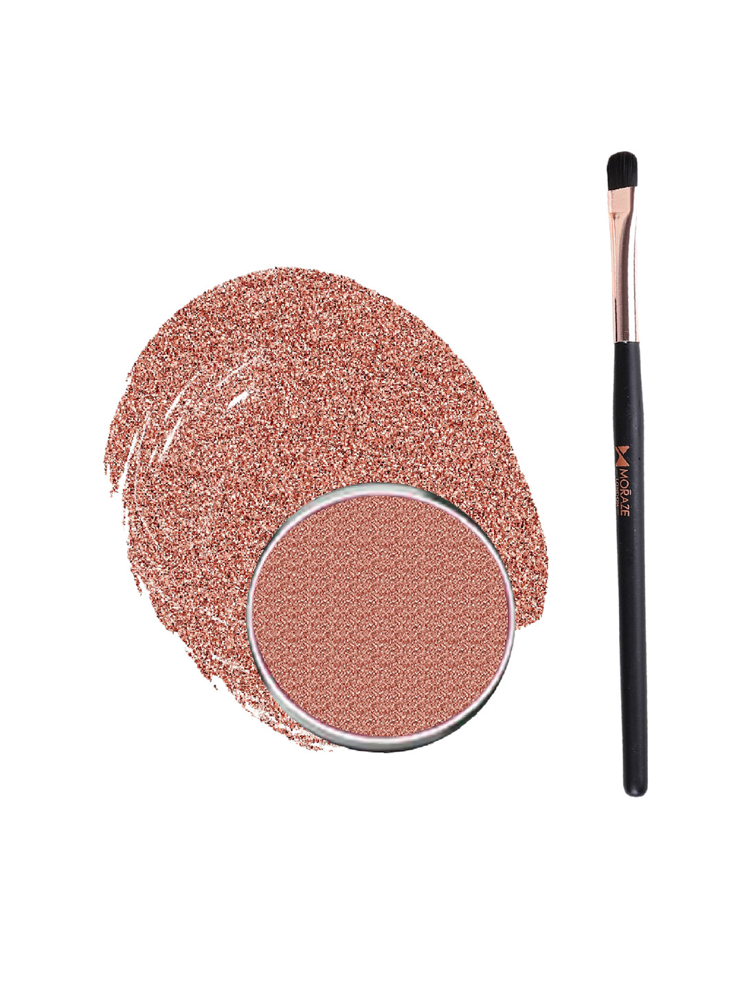 

Moraze Smudge-Proof Single Eyeshadow - Vintage with Eyeshadow Brush, Brown