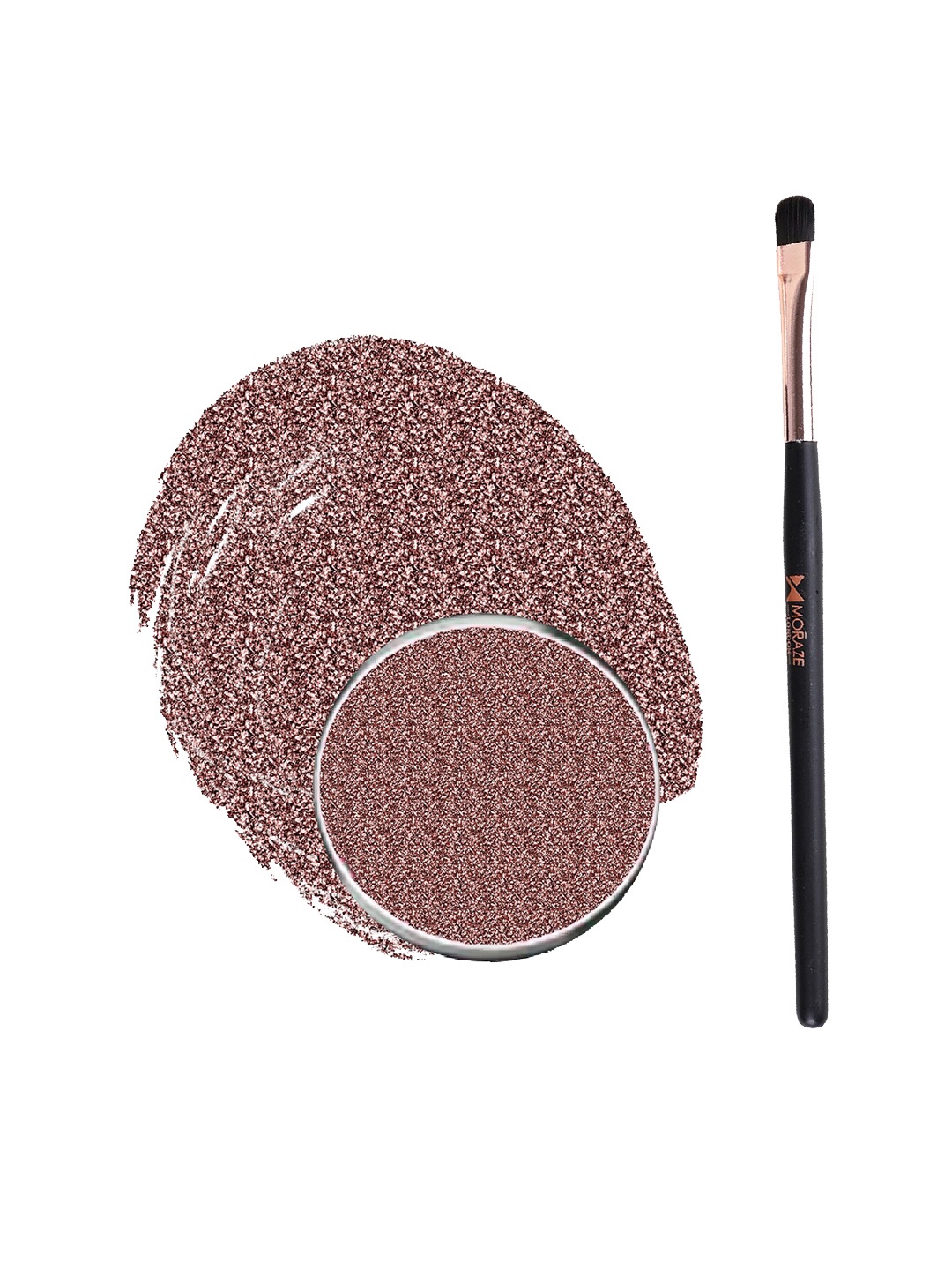 

Moraze Smudge-Proof Single Eyeshadow - Deep Damson with Eyeshadow Brush, Brown