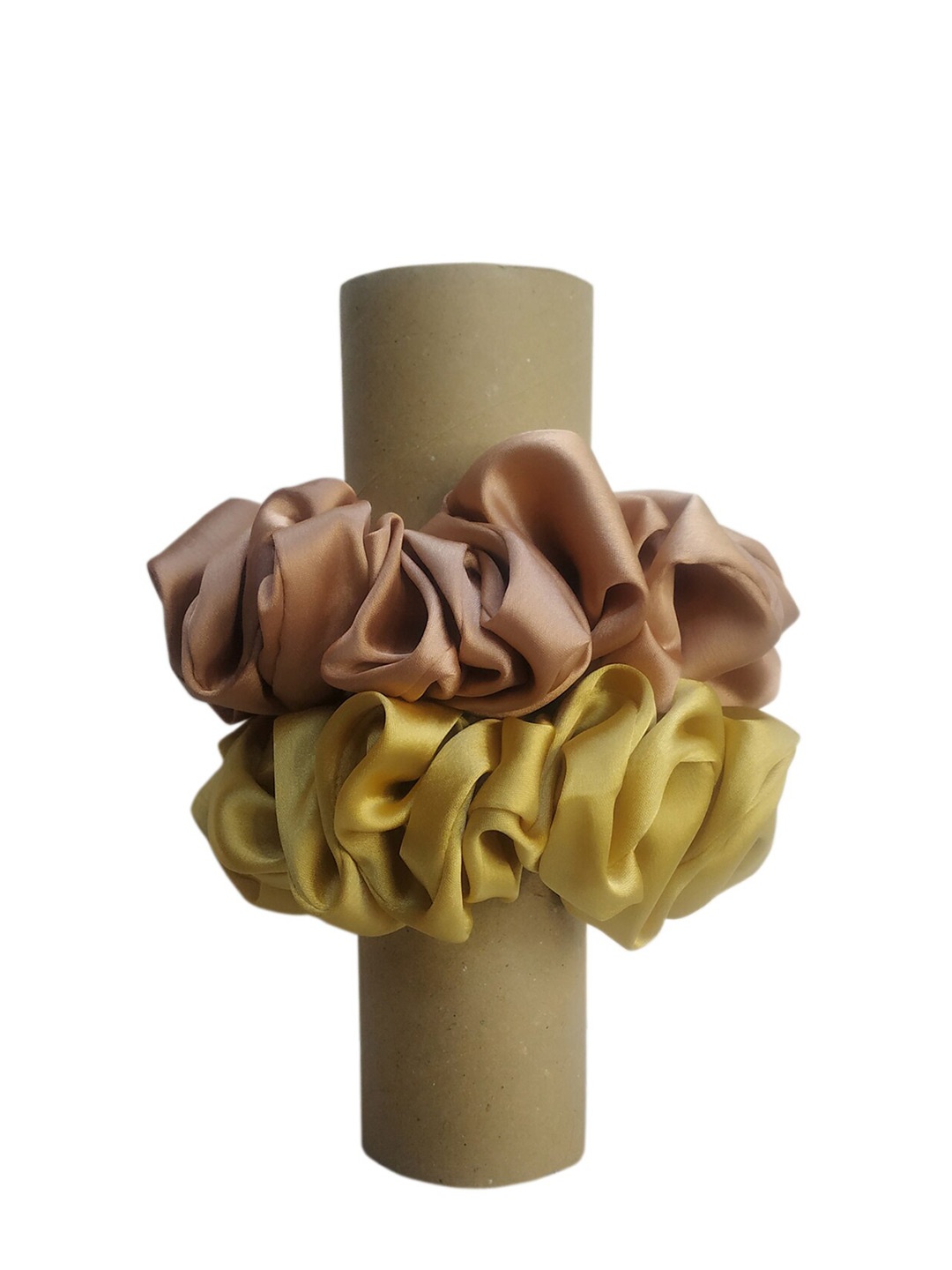 

ONE on ONE Women Set of 2 Hair Scrunchies, Gold