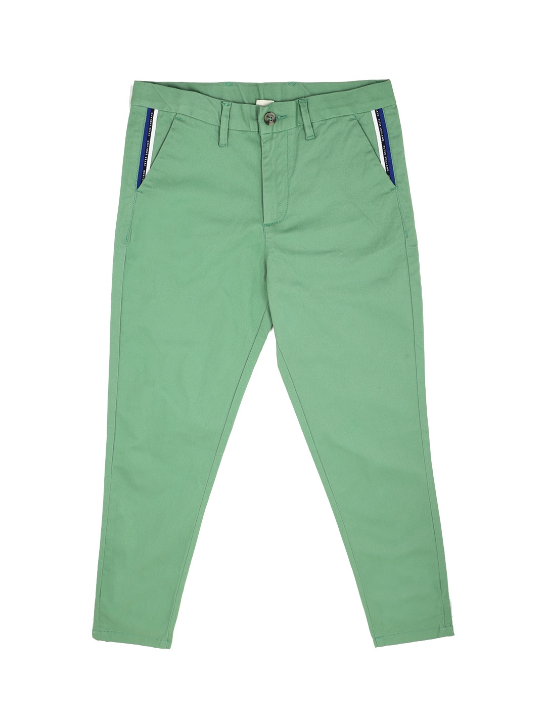 

Peter England Boys Skinny Fit Mid-Rise Chino Trousers, Green