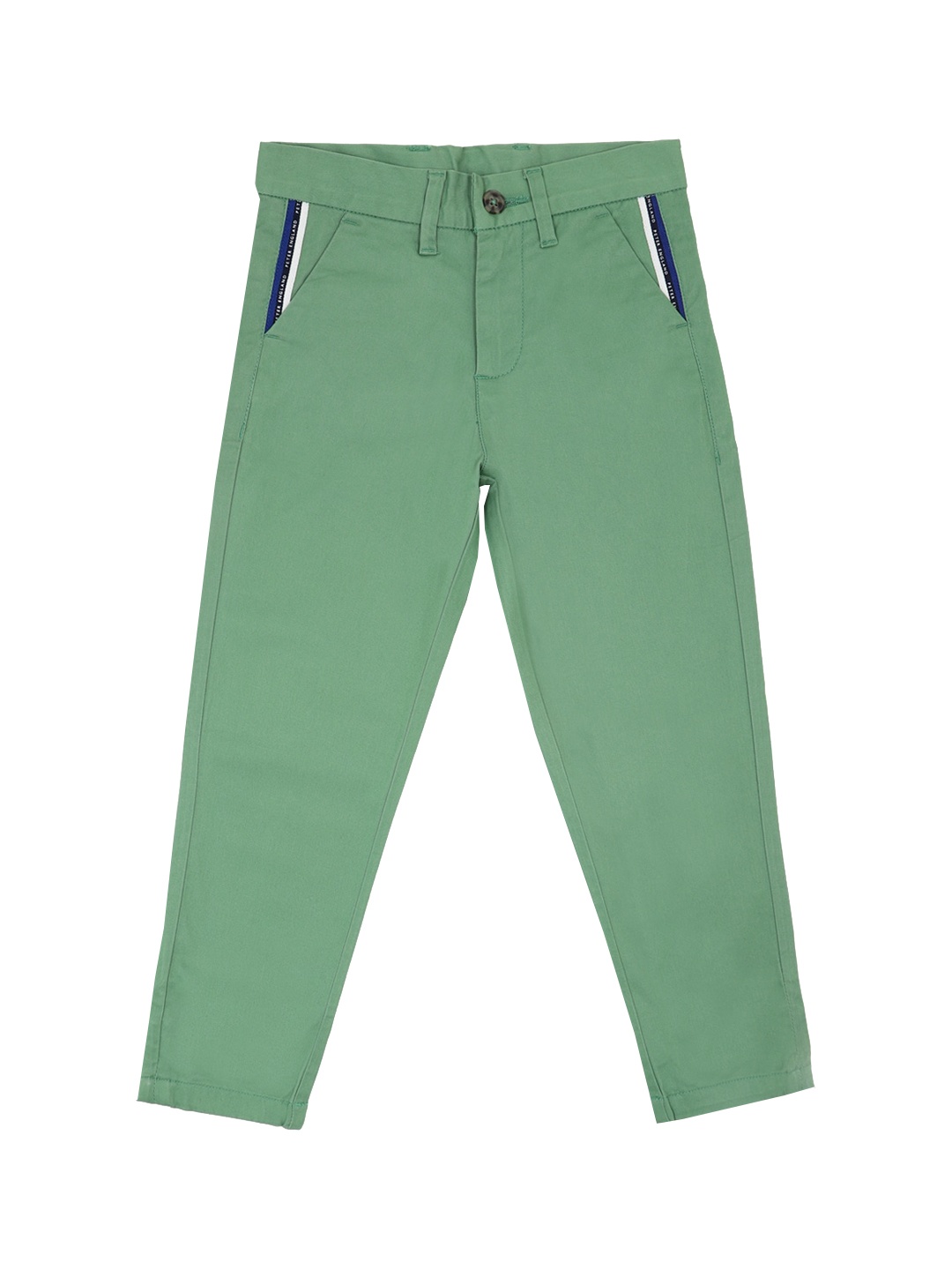 

Peter England Boys Skinny Fit Mid-Rise Chino Trousers, Green