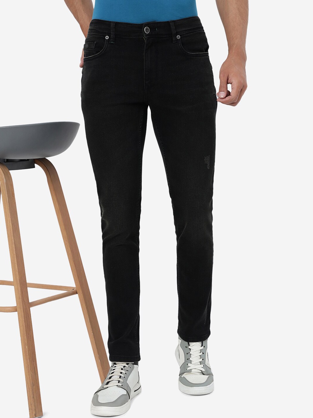 

JADE BLUE Men Slim Fit Stretchable Jeans, Black