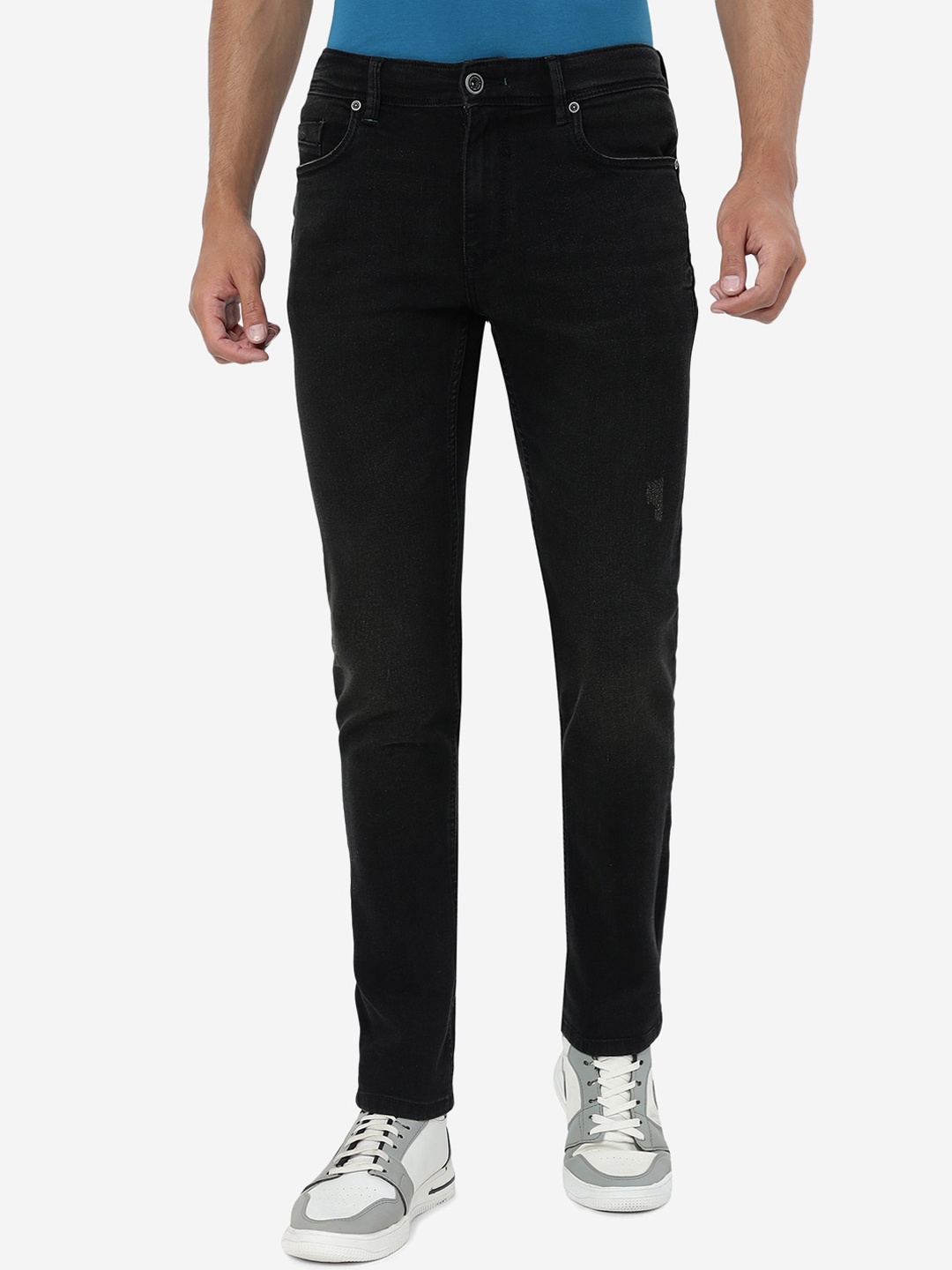 

JADE BLUE Men Slim Fit Cotton Stretchable Jeans, Black