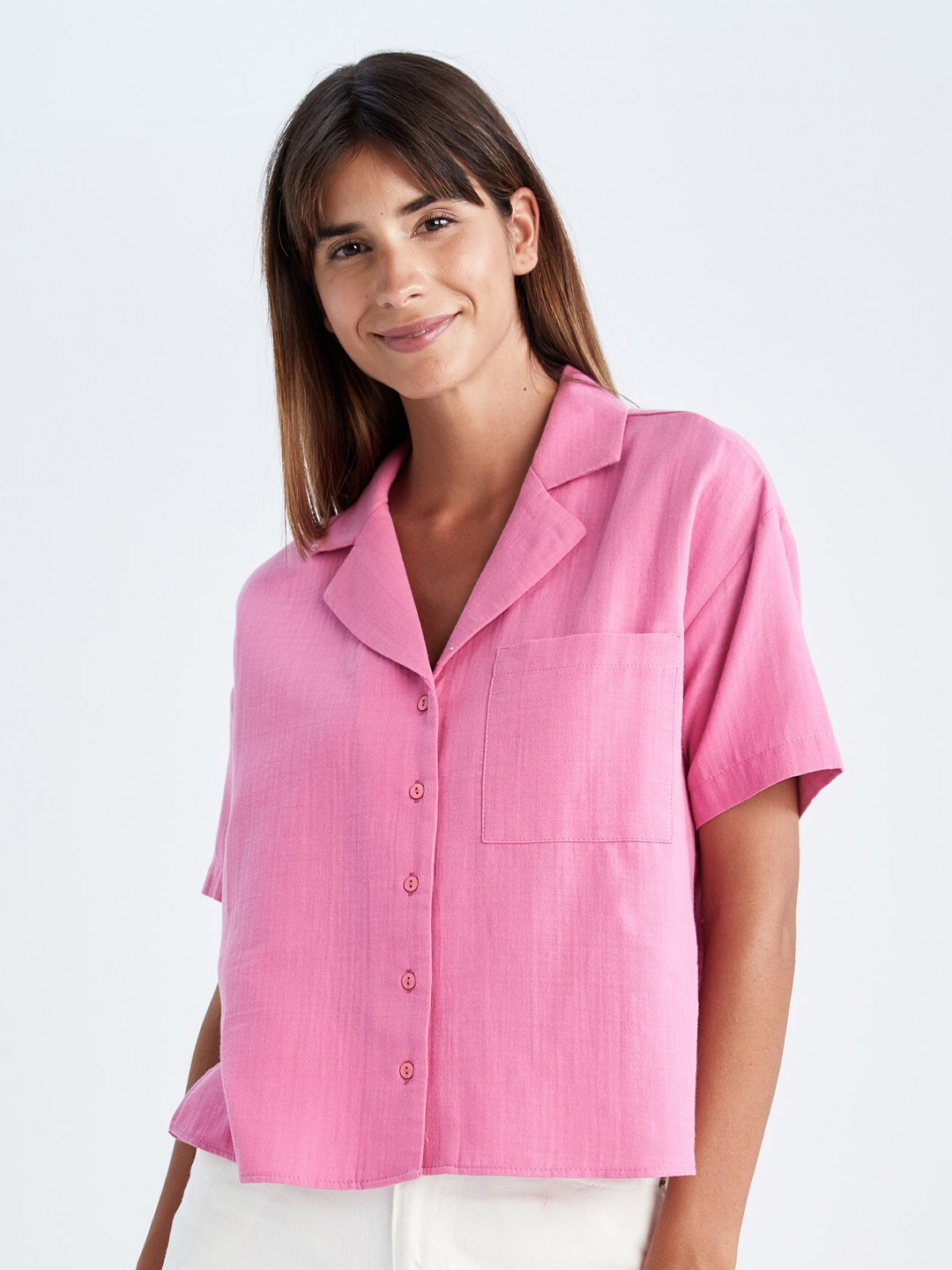 

DeFacto Pure Cotton Casual Shirt, Pink