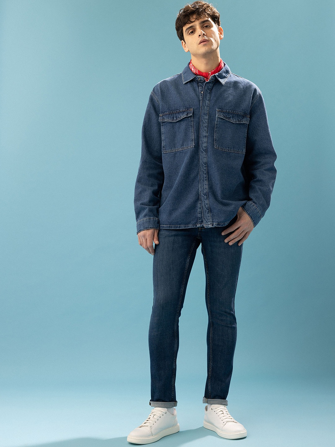 

DeFacto Men Regular Fit Mid Rise Jeans, Blue