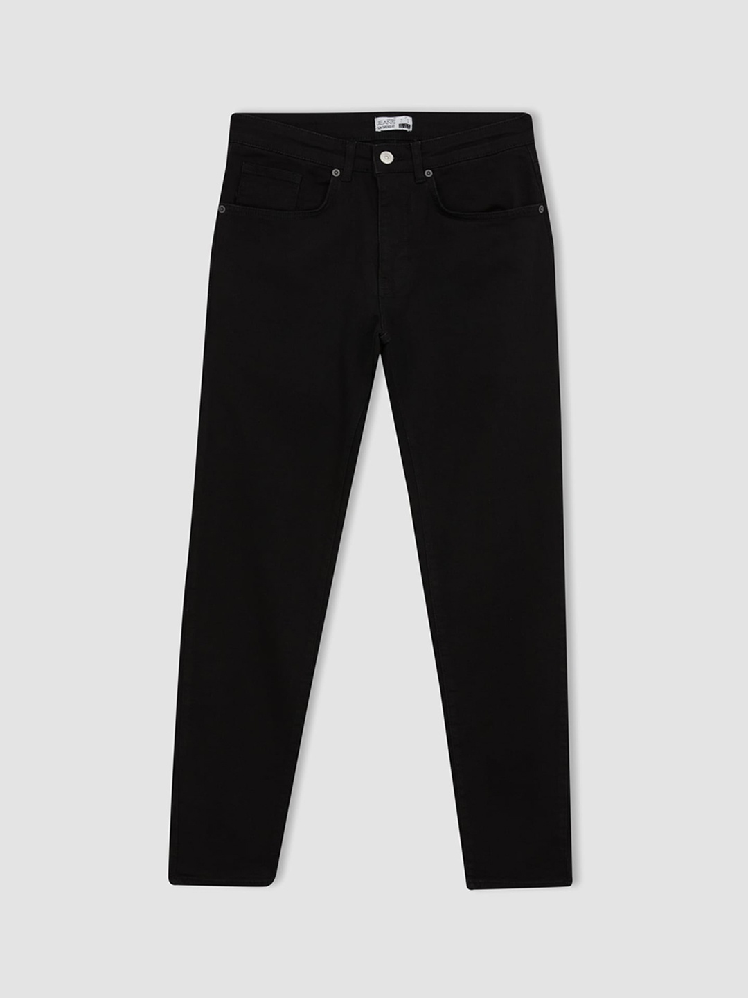 

DeFacto Men Regular Fit Mid Rise Jeans, Black