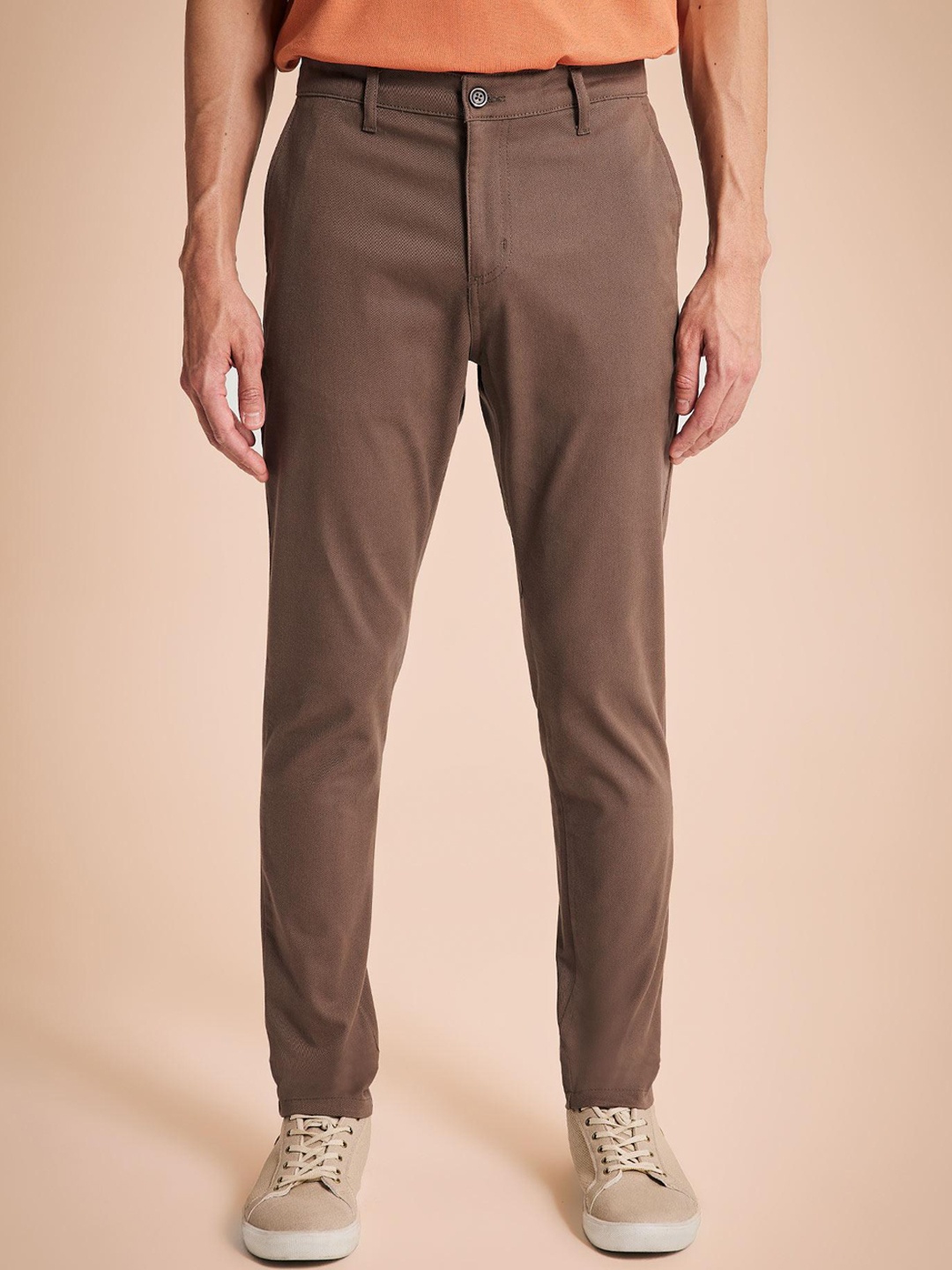 

DeFacto Men Mid-Rise Joggers, Brown