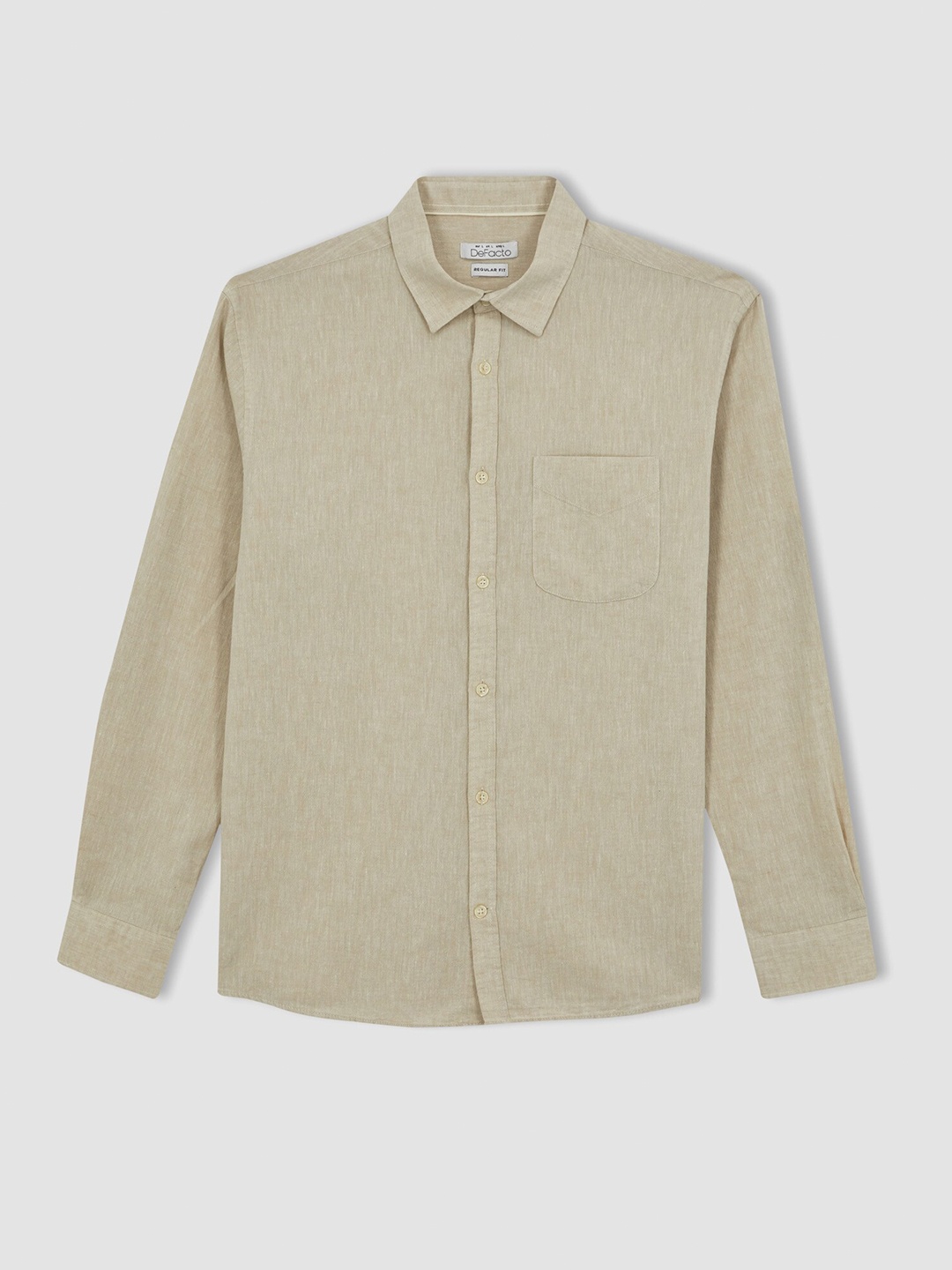 

DeFacto Men Opaque Casual Shirt, Beige