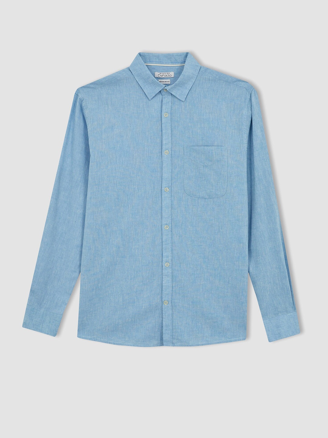 

DeFacto Spread Collar Casual Shirt, Blue