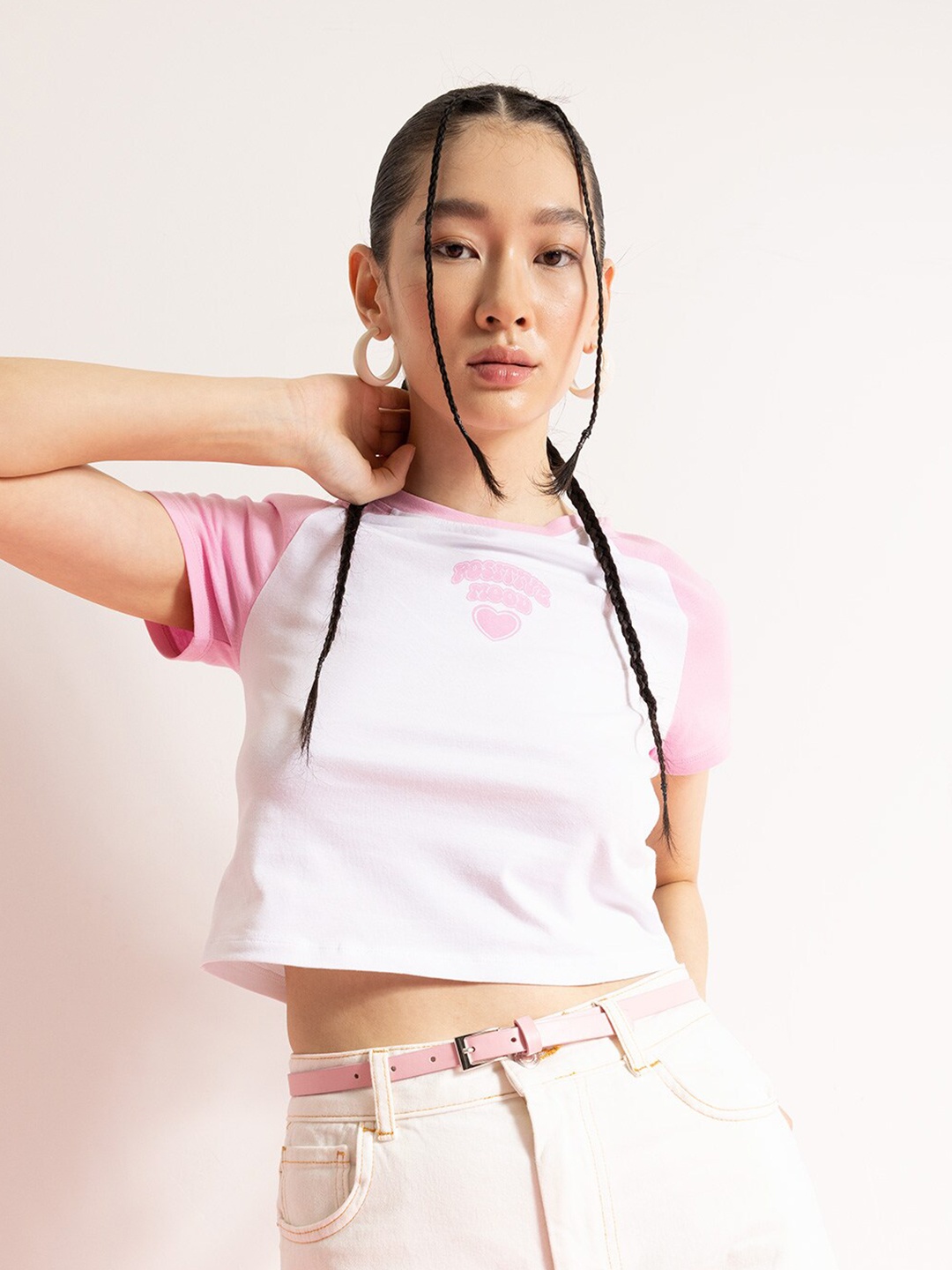 

DeFacto Round Neck Raglan Sleeves T-shirt, White