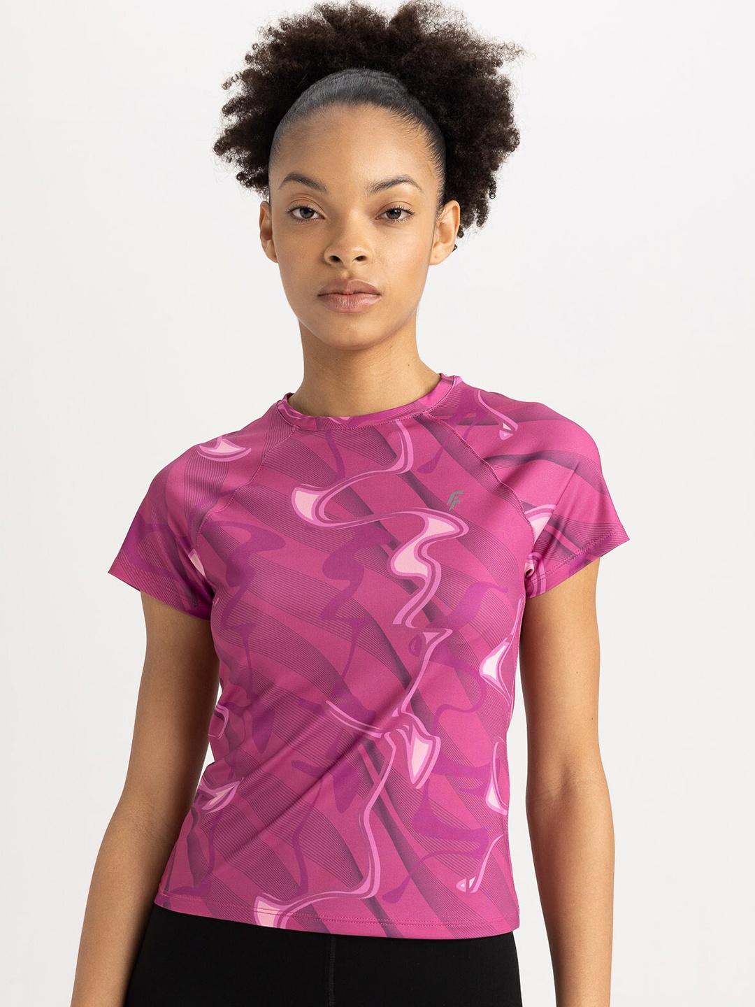 

DeFacto Abstract Printed T-shirt, Pink