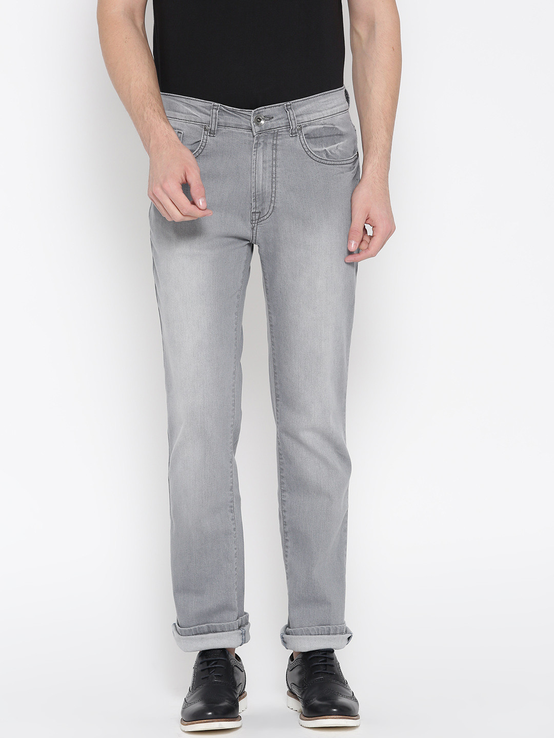 

Pepe Jeans Men Grey Holborne Fit Low-Rise Clean Look Stretchable Jeans