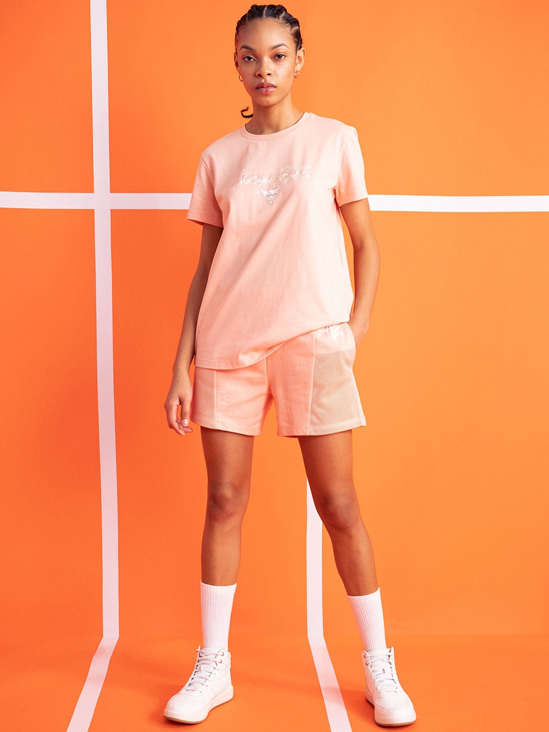 

DeFacto Women Mid Rise Shorts, Pink