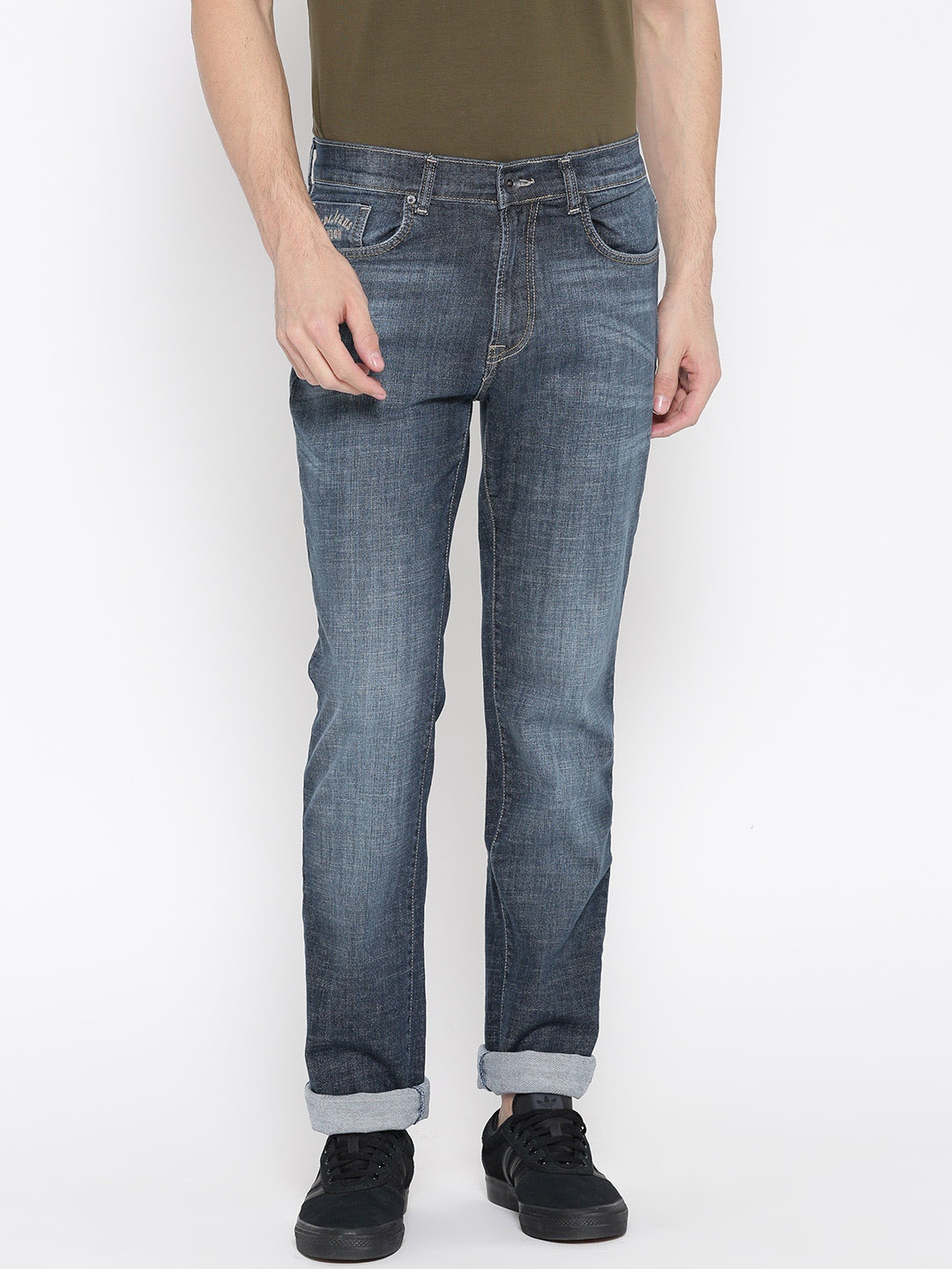 

Pepe Jeans Men Blue Holborne Fit Low-Rise Clean Look Stretchable Jeans