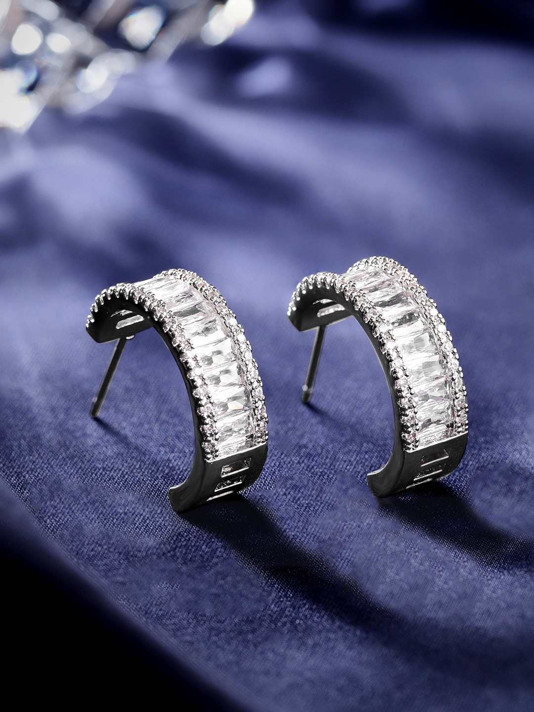 

Rubans Silver-Plated Circular Hoop Earrings