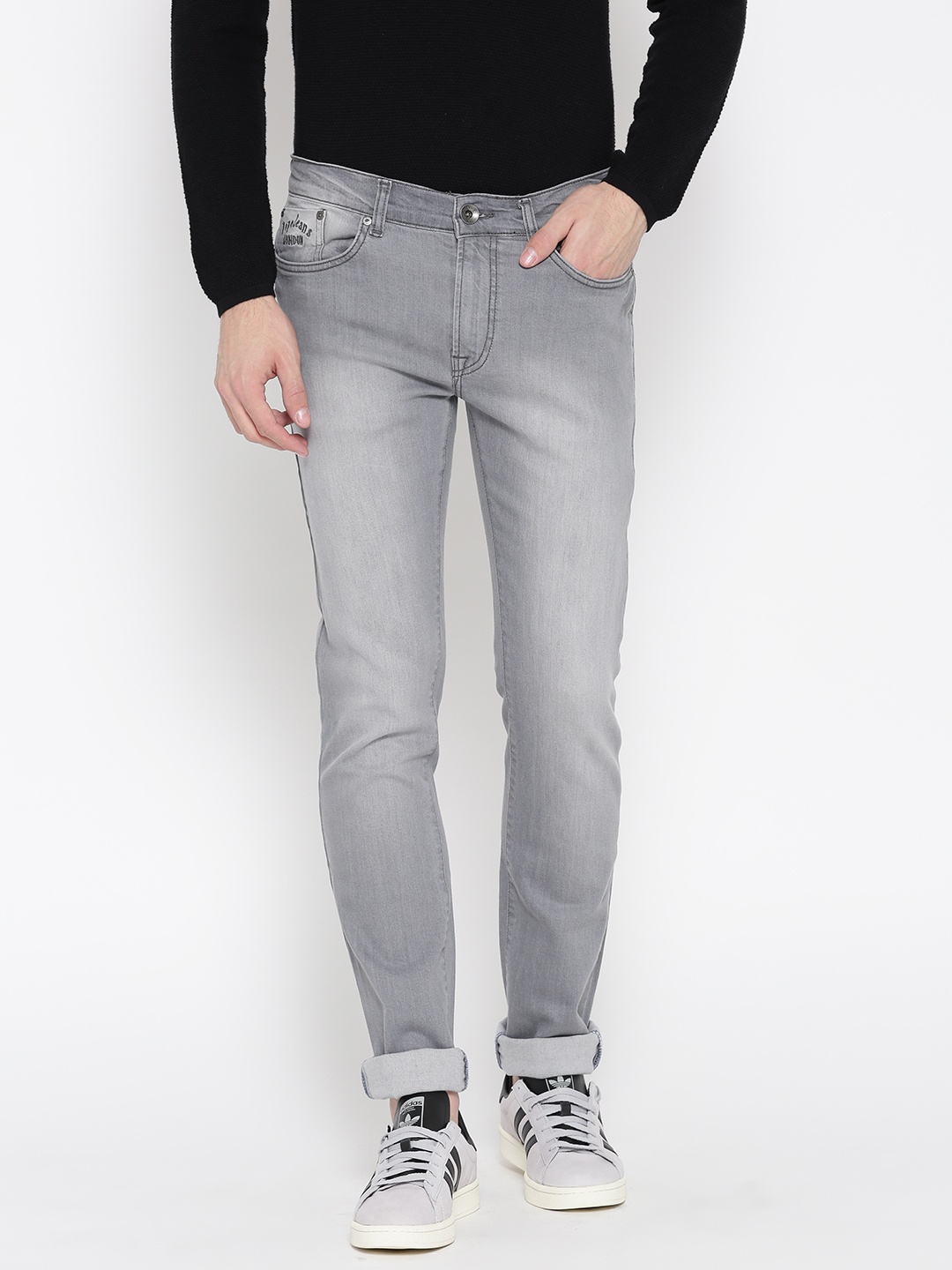 

Pepe Jeans Men Grey Soho Super-Slim Fit Low-Rise Clean Look Stretchable Jeans