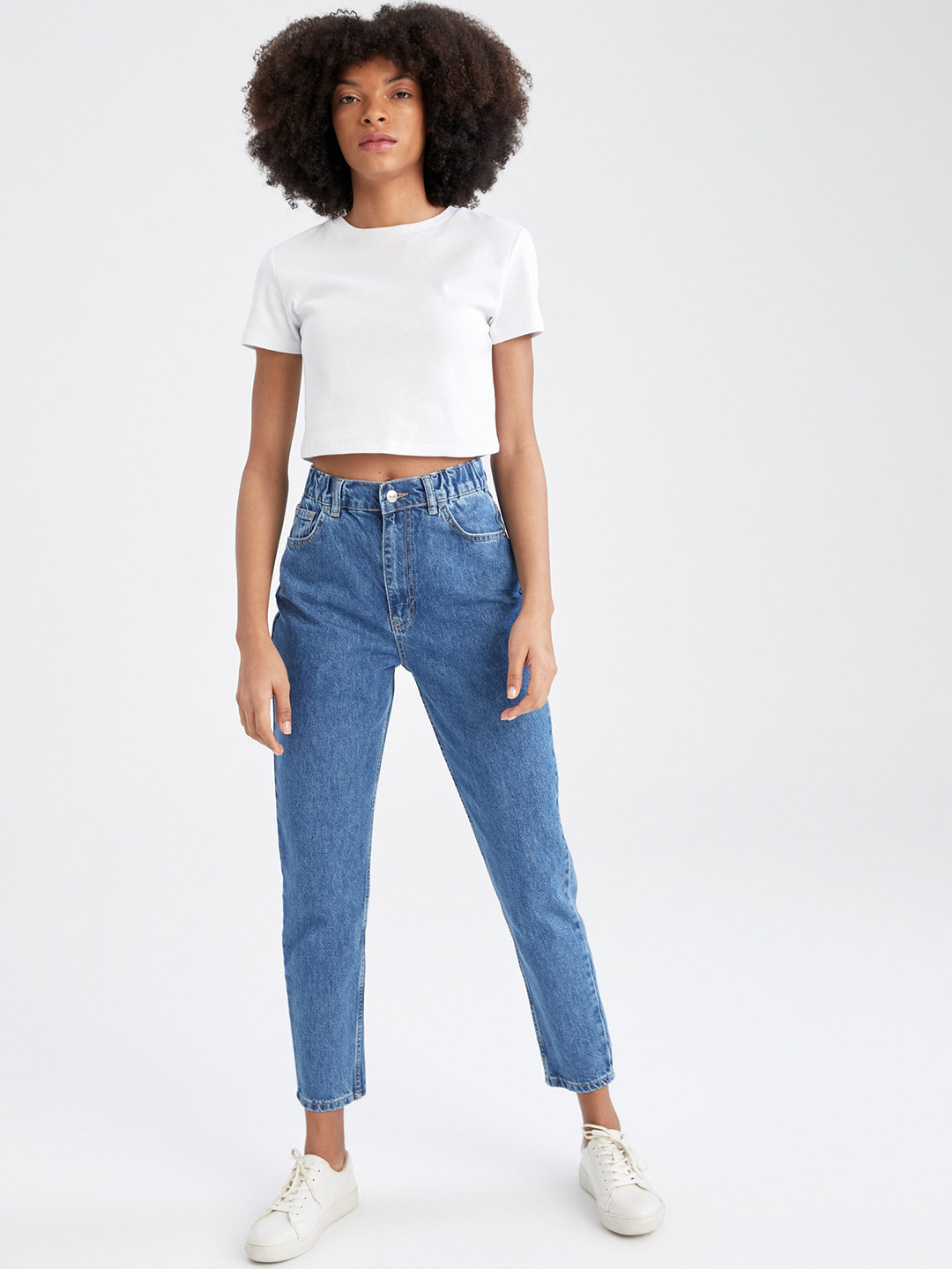 

DeFacto Women Regular Fit Mid- Rise Jeans, Na