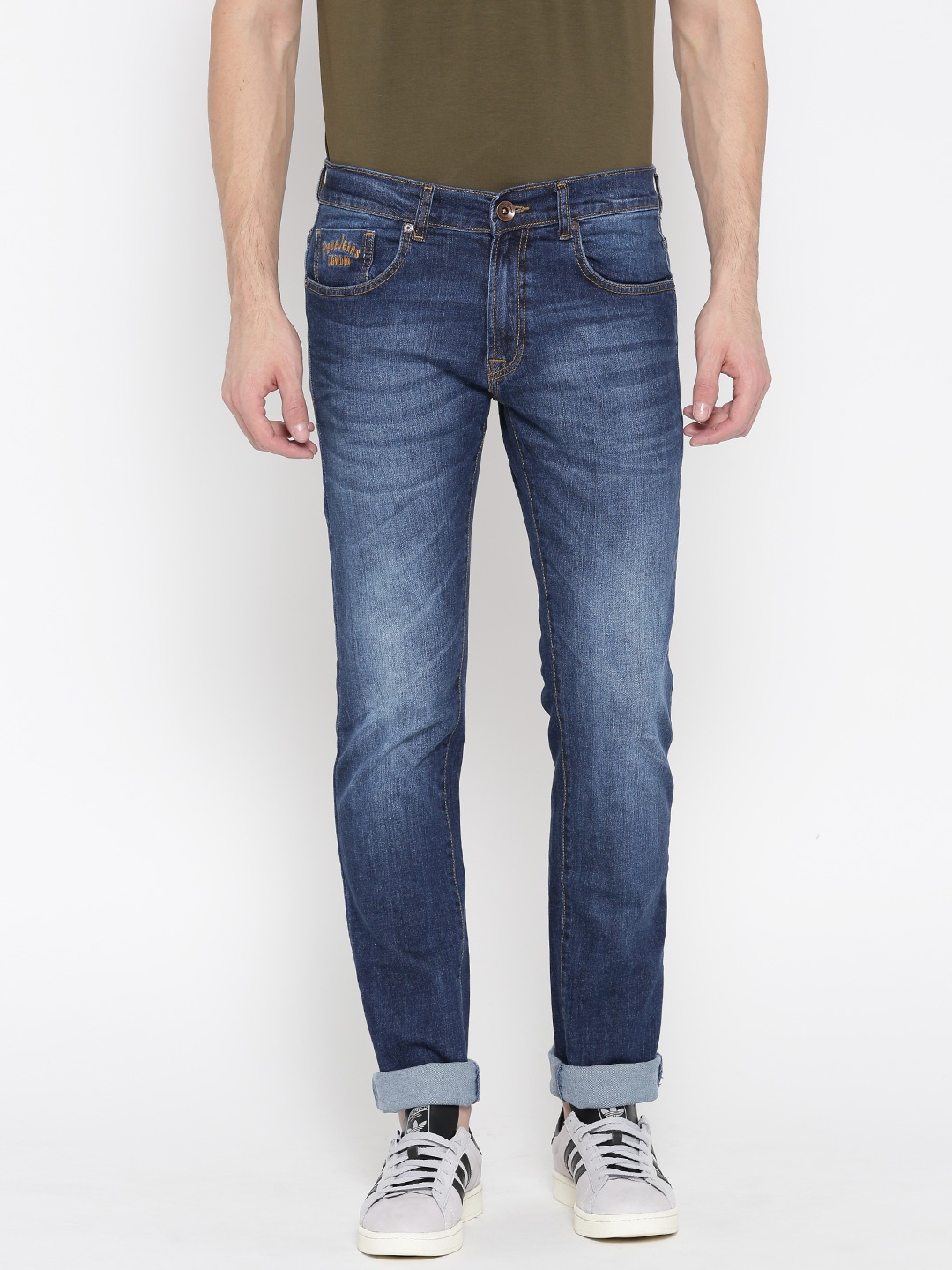 

Pepe Jeans Men Blue Vapour Slim Fit Low-Rise Clean Look Stretchable Jeans