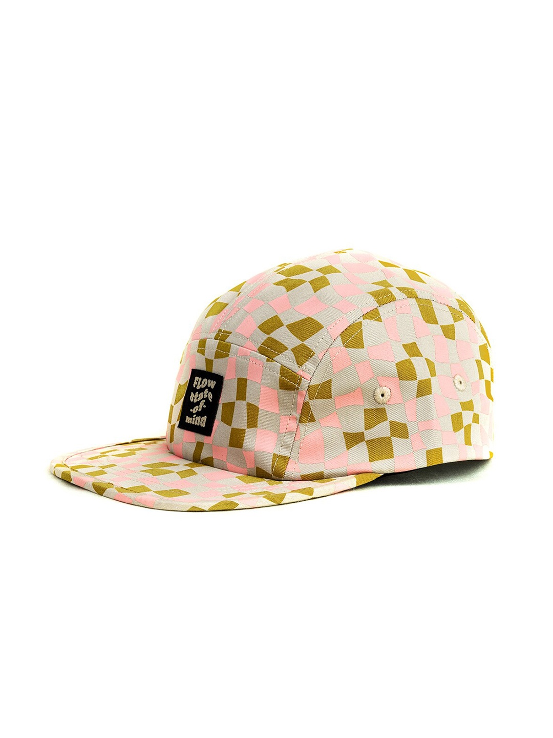 

The Mad Hatters Printed Cotton Snapback Cap, Pink