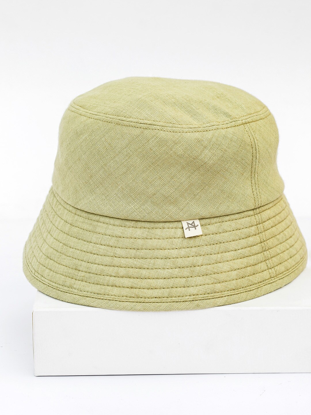 

The Mad Hatters Sun Protection Linen Bucket Hat, Green