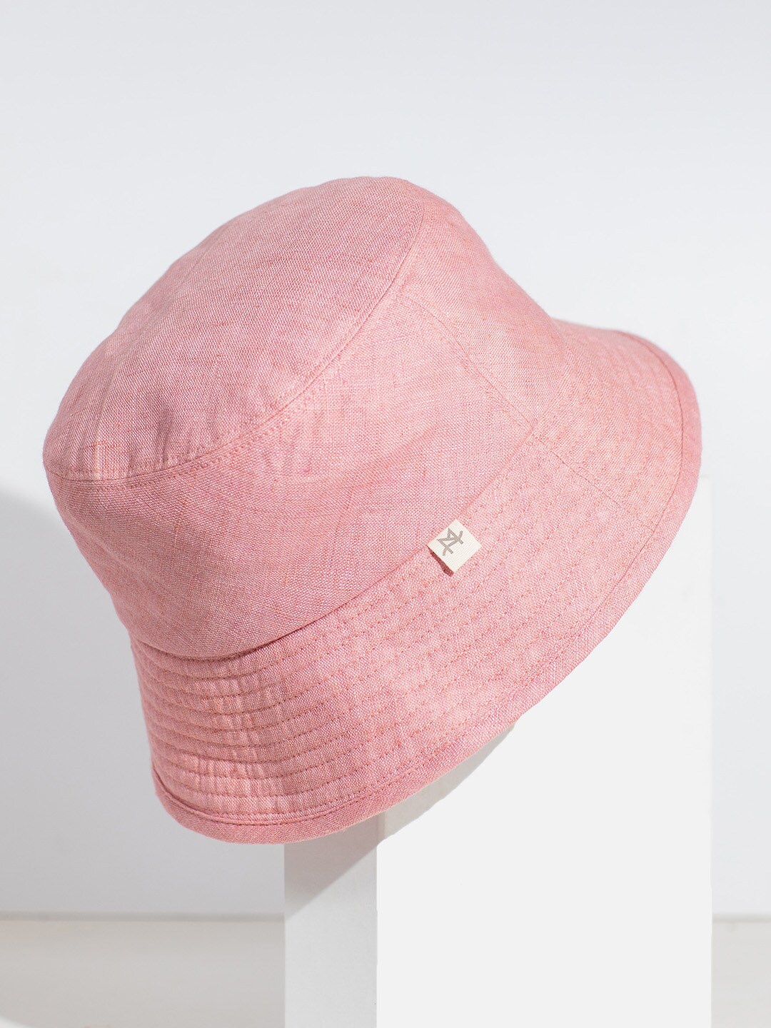 

The Mad Hatters Pure Linen Sun Protection Bucket Hat, Pink