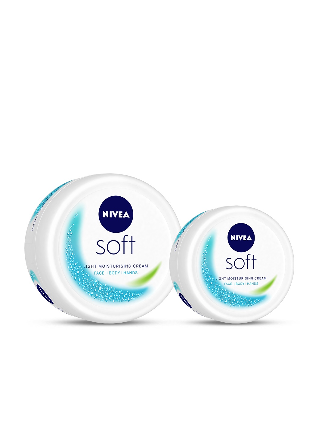 

Nivea Set Of 2 Soft Light Moisturising Cream for Face Body & Hands - 200ml & 100ml, White