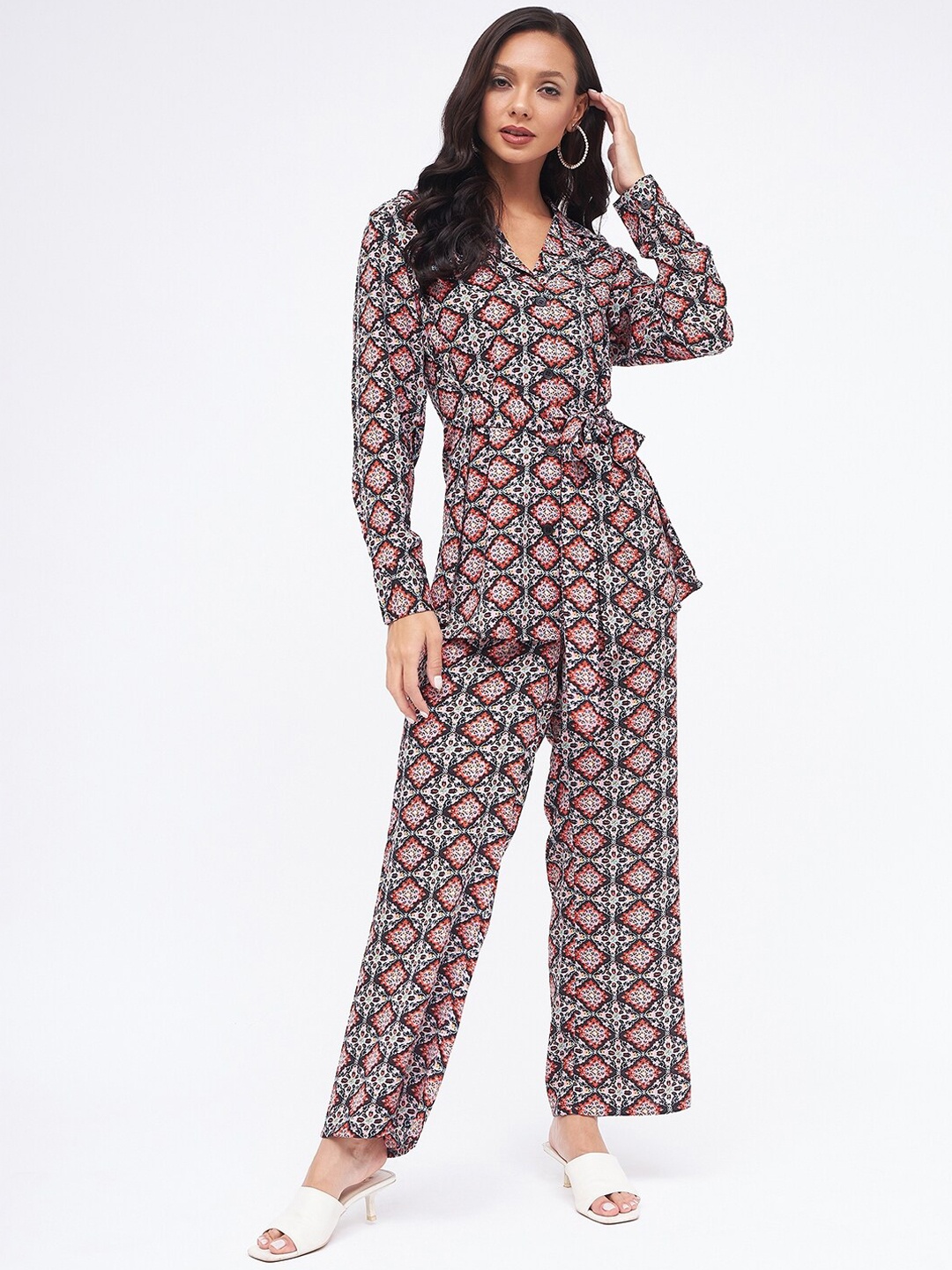 

Kibo Abstract Printed Shirt & Trouser, Blue
