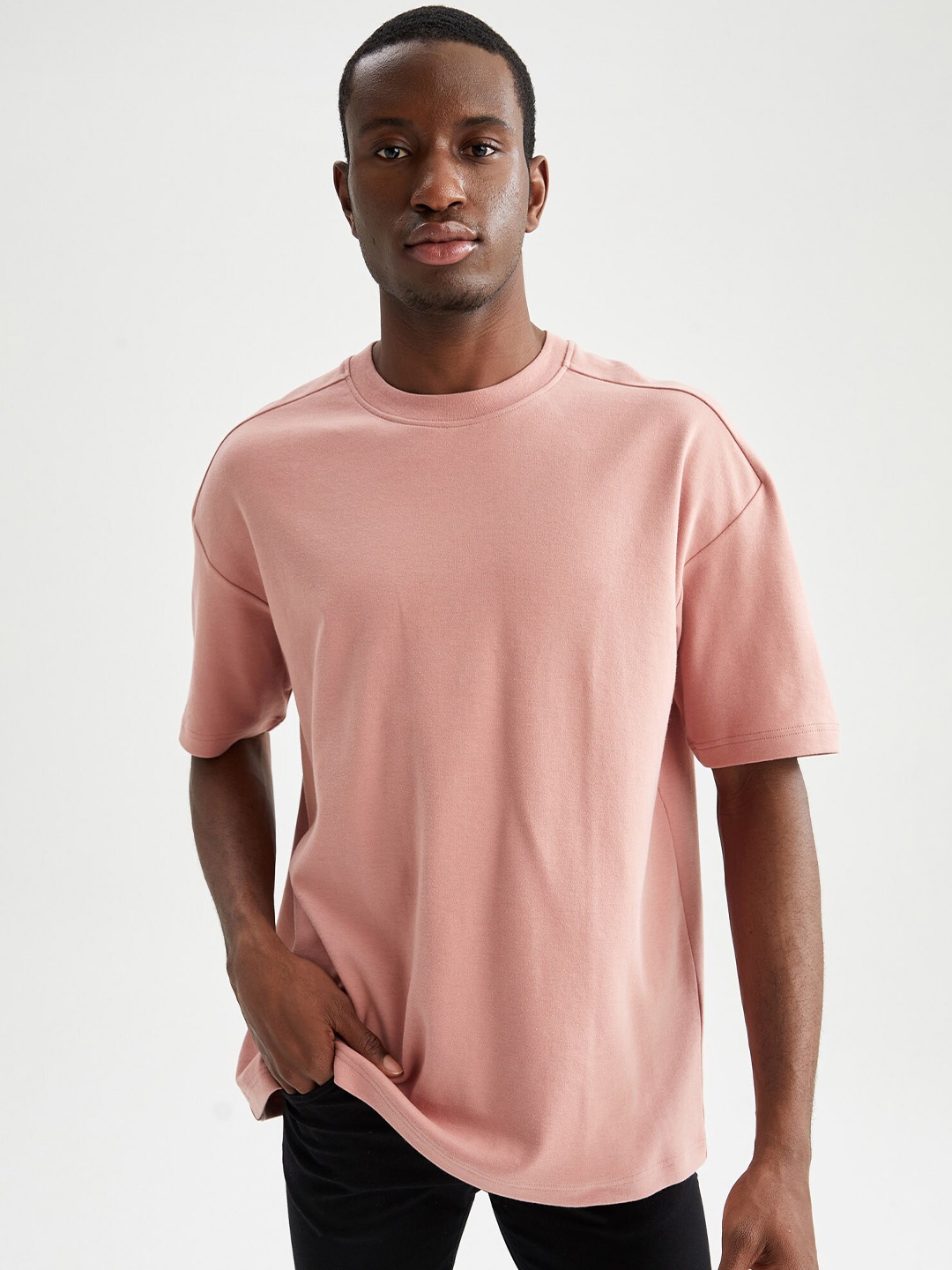 

DeFacto Regular Fit Knitted T-shirt, Peach