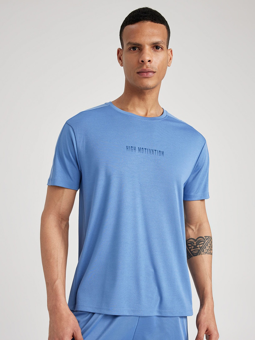 

DeFacto Typography Printed T-shirt, Blue