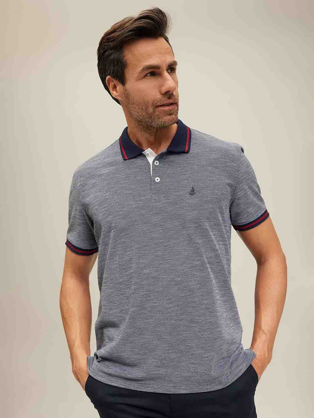 

DeFacto Polo Collar Short Sleeves T-shirt, Grey