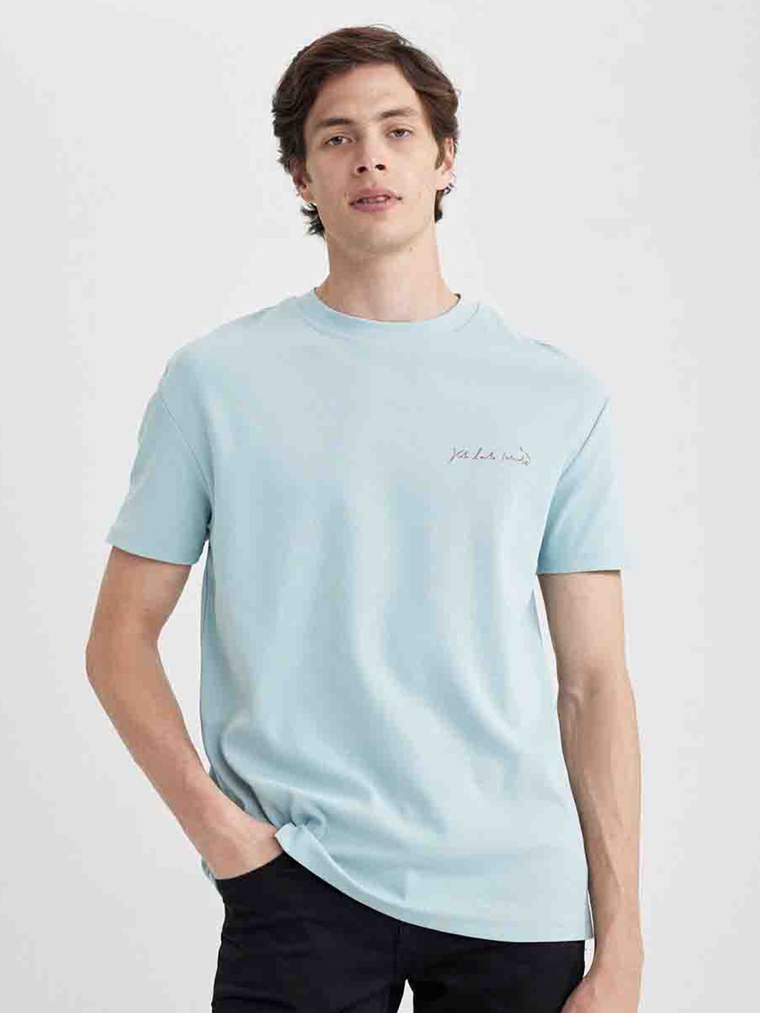 

DeFacto Round Neck T-shirt, Blue