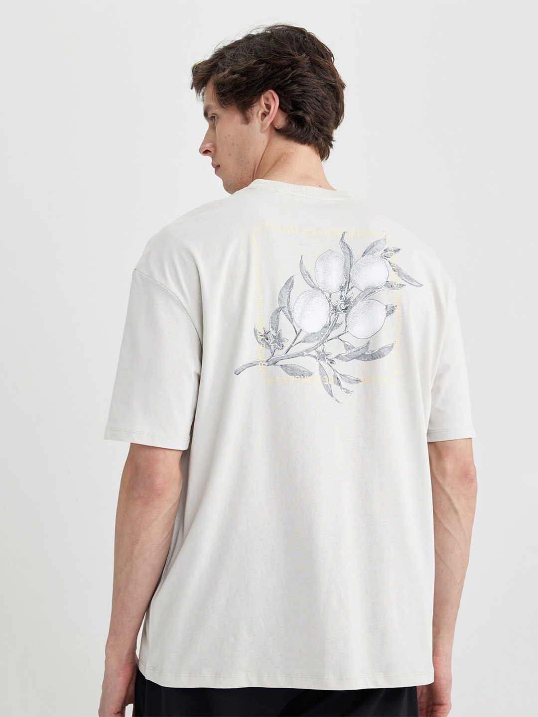 

DeFacto Floral Printed Regular Cotton T-shirt, White