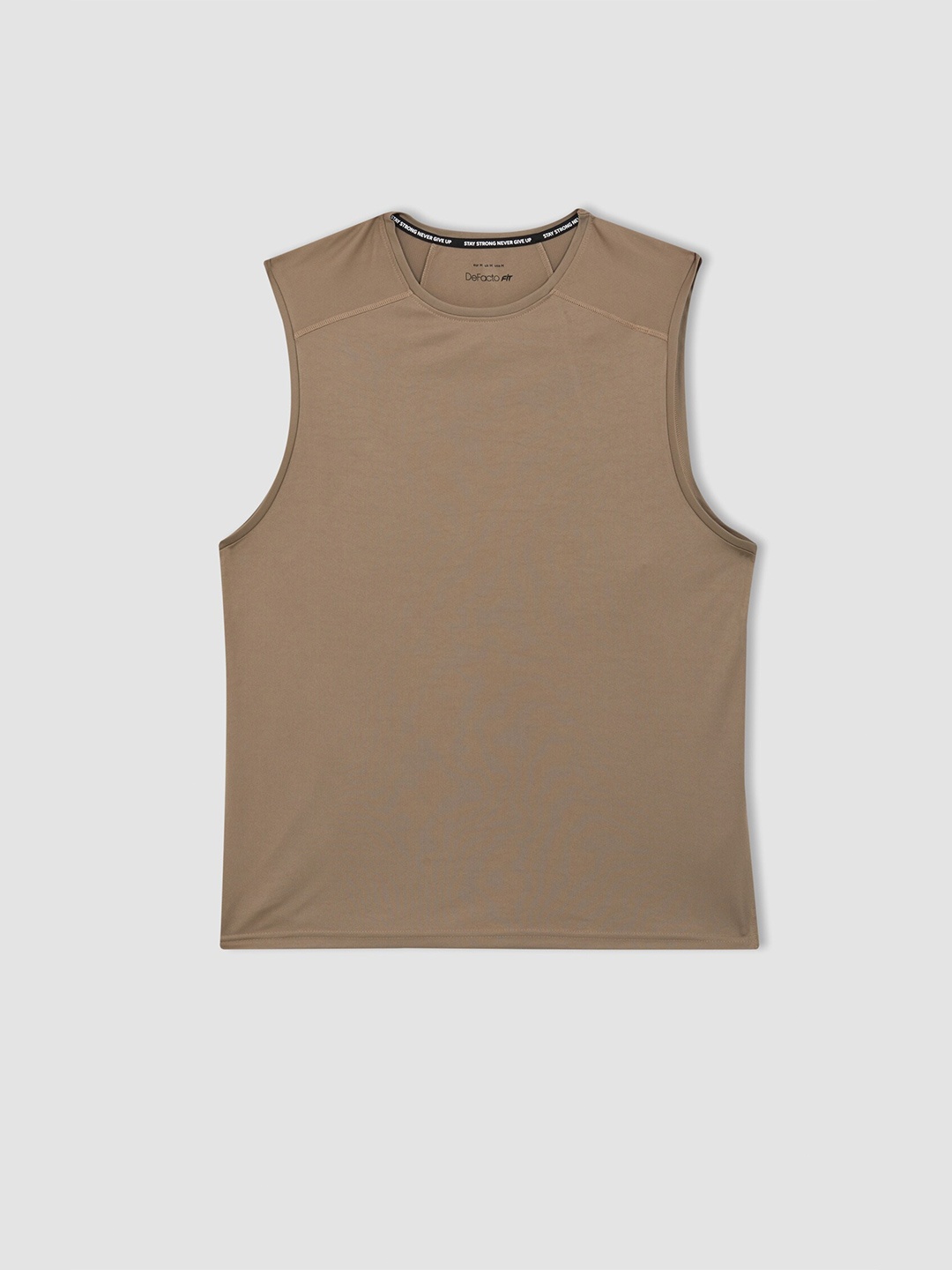 

DeFacto Round Neck Sleeveless T-shirt, Brown