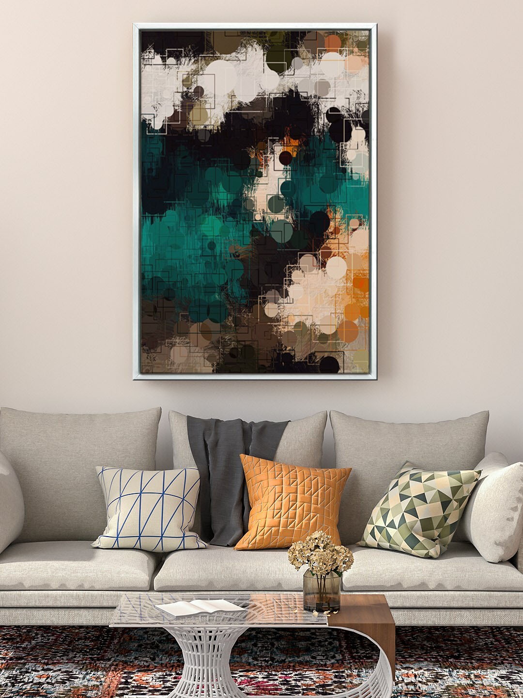 

999Store Black & White Abstract Painting Wall Art