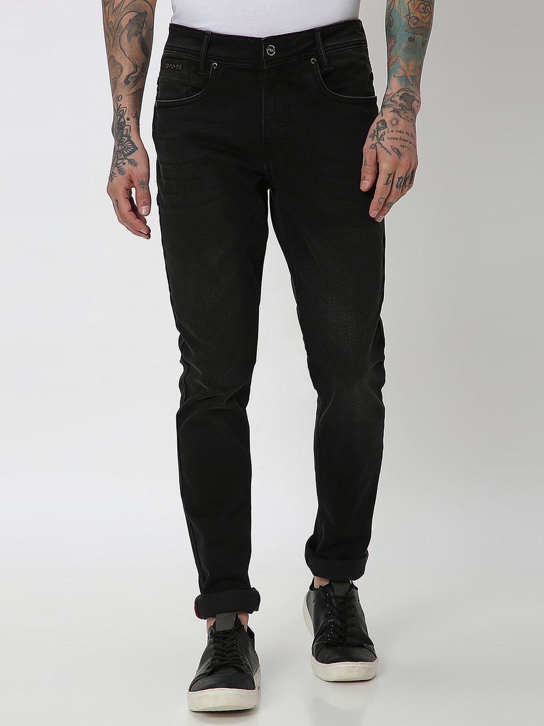 

Mufti Men Mid Rise Skinny Fit Stretchable Jeans, Black