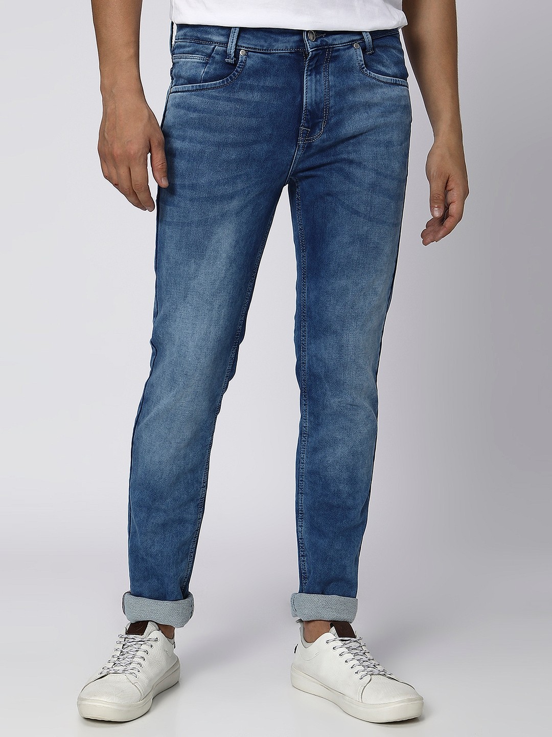 

Mufti Men Heavy Fade Clean Look Stretchable Jeans, Blue