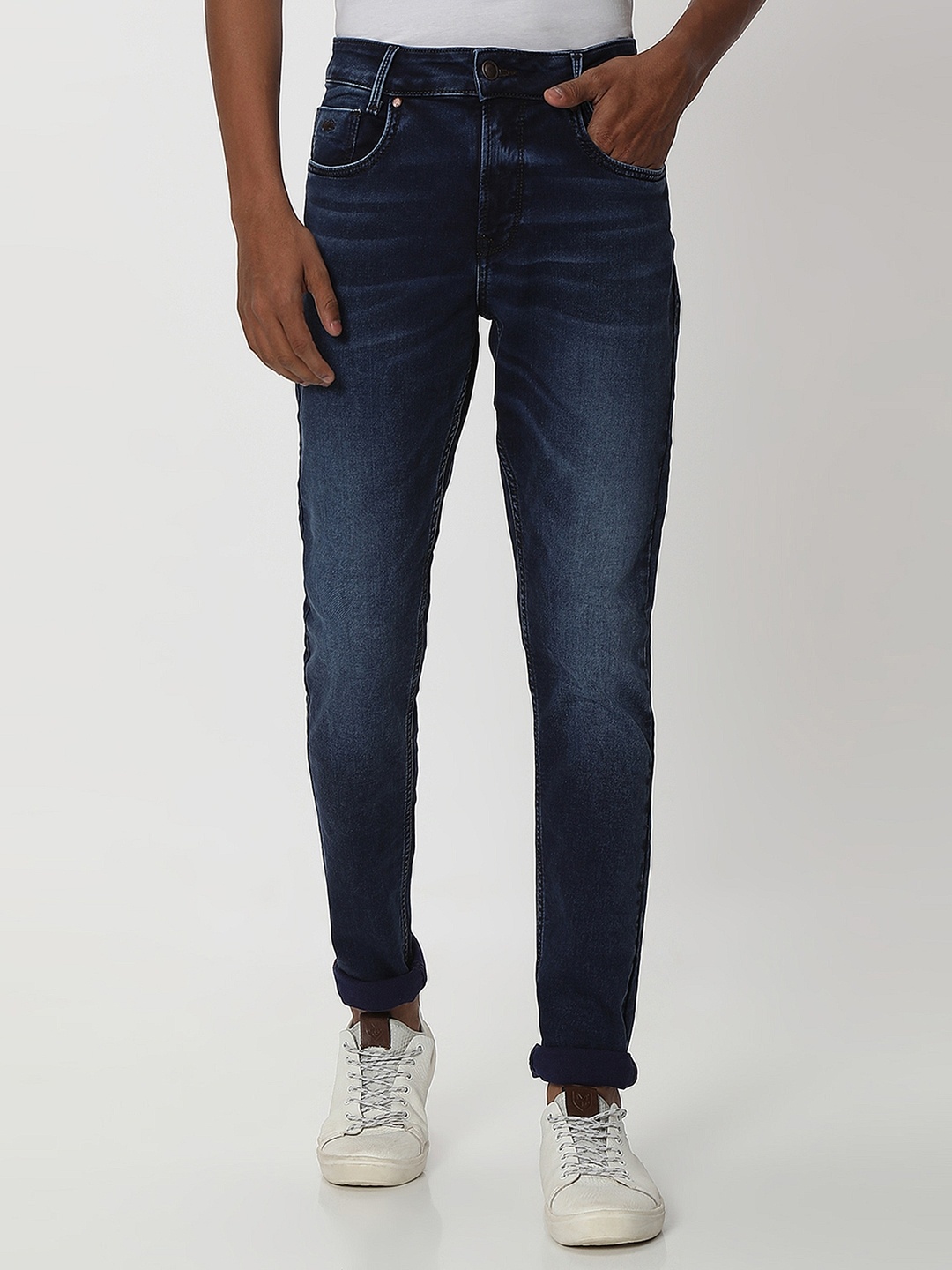 

Mufti Men Skinny Fit Light Fade Clean Look Stretchable Jeans, Blue
