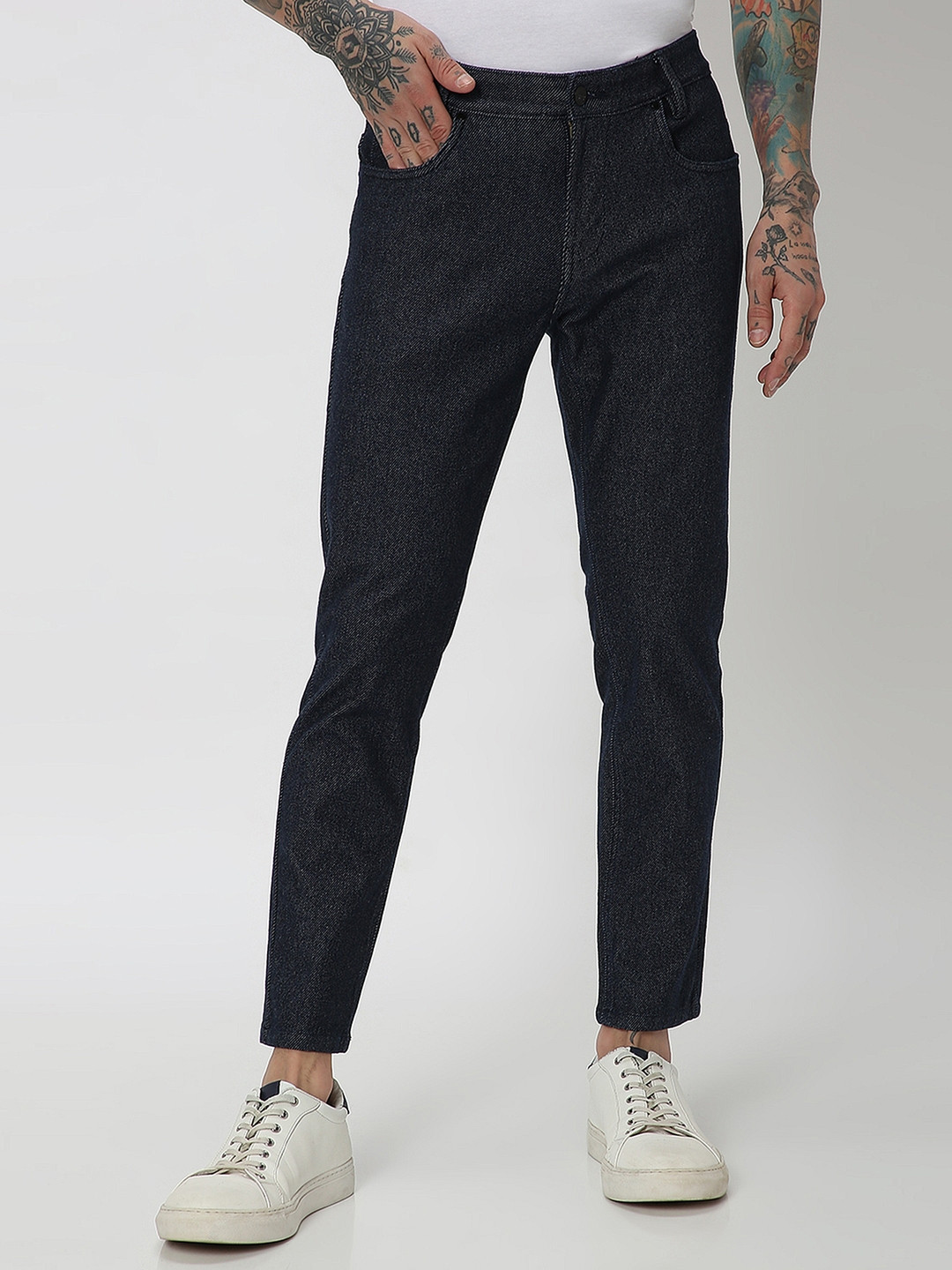

Mufti Men Clean Look Mid Rise Cotton Jeans, Blue