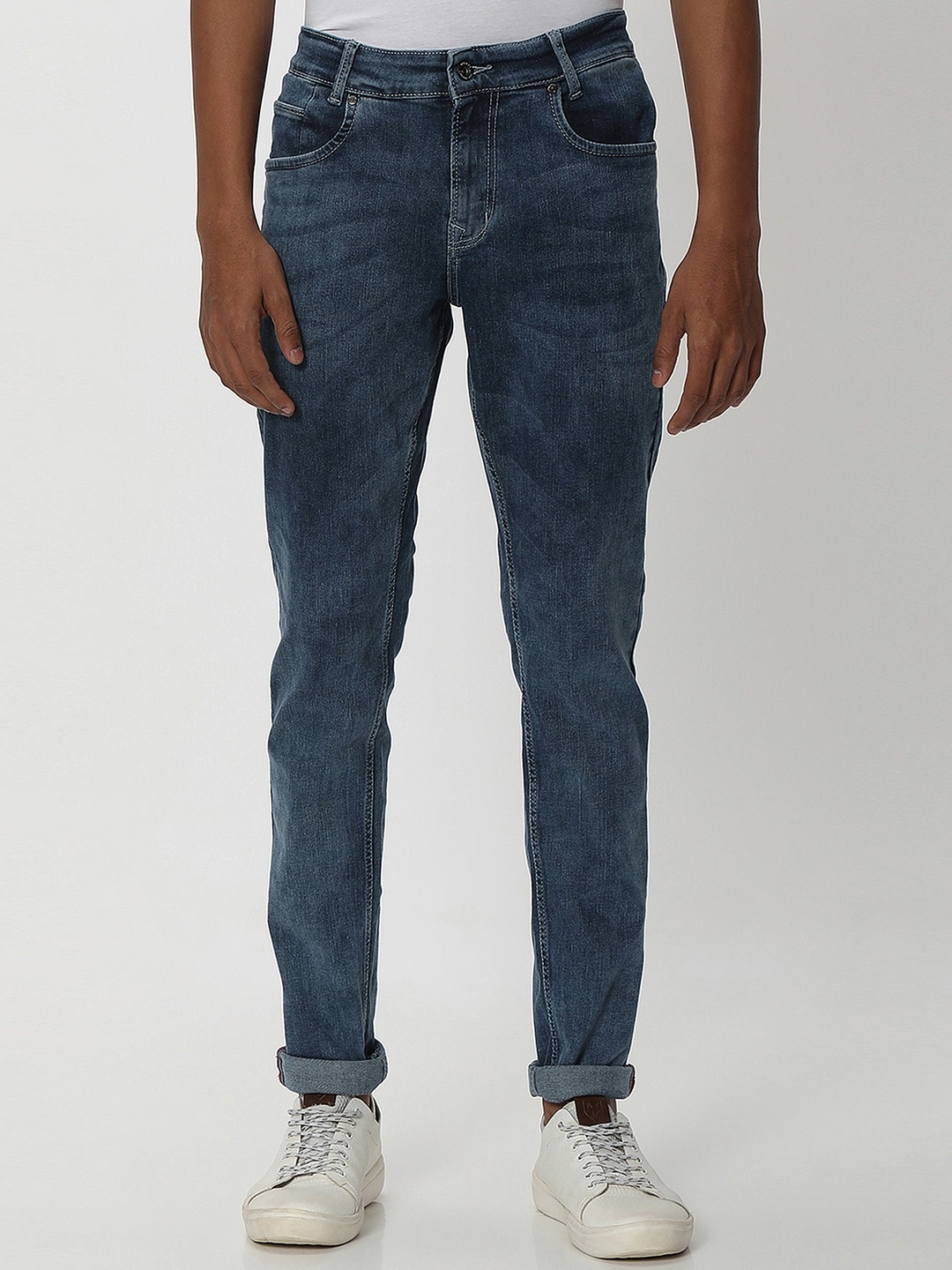 

Mufti Men Mid Rise Skinny Fit Stretchable Jeans, Blue