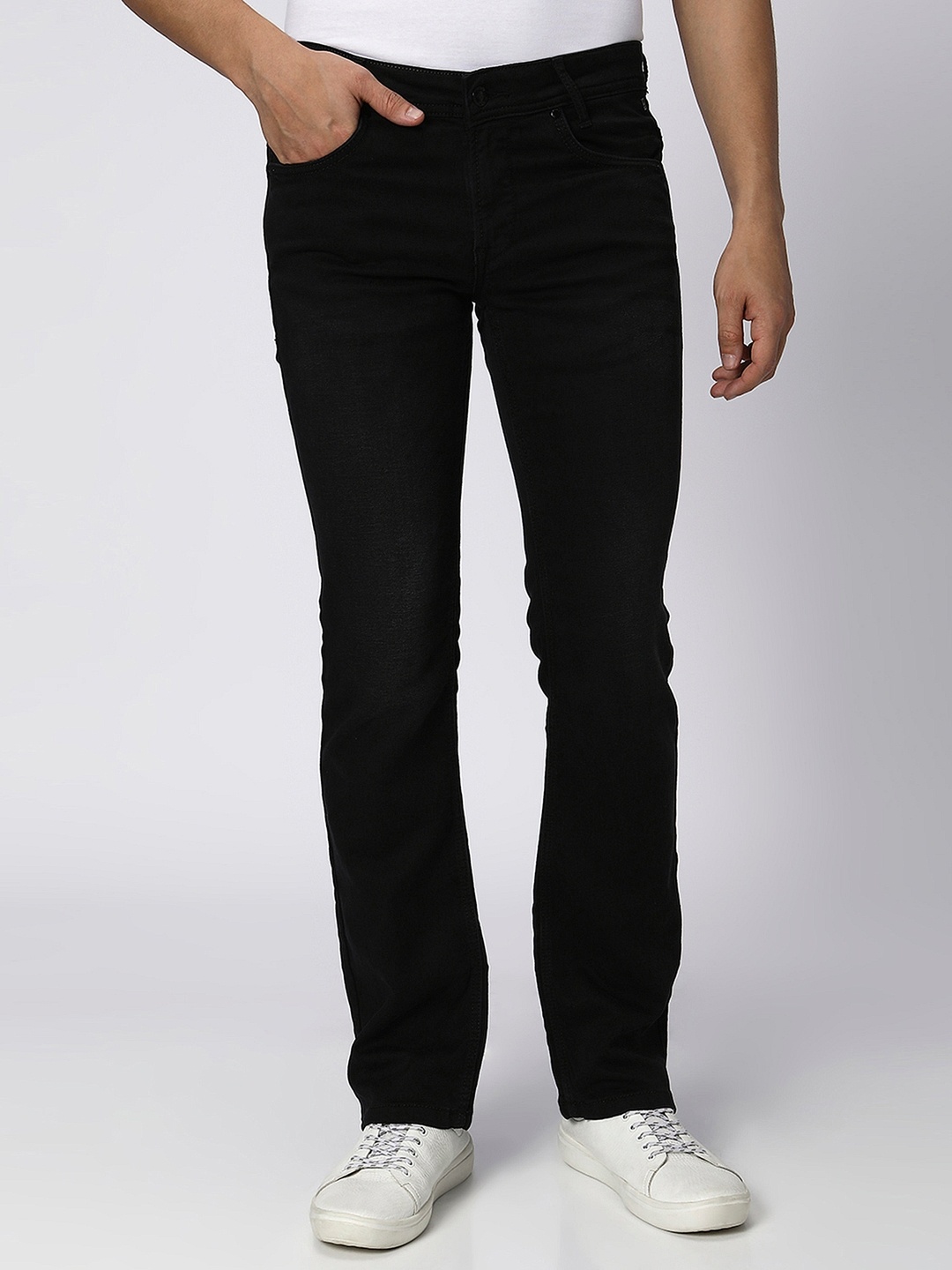 

Mufti Men Bootcut Low-Rise Stretchable Jeans, Black