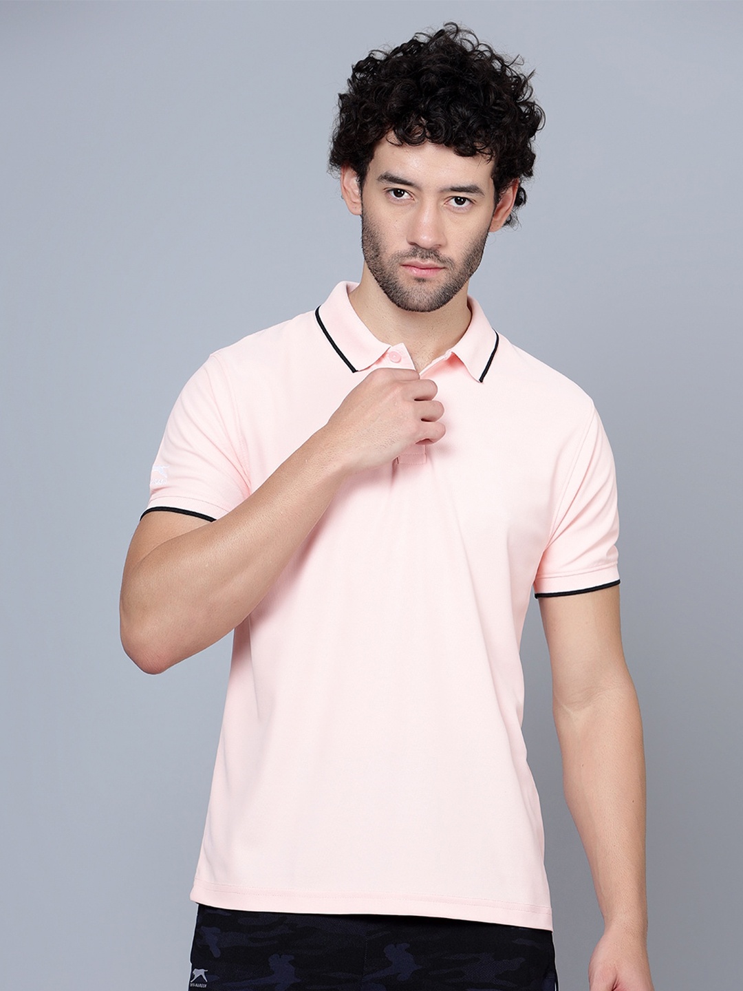 

Shiv Naresh Polo Collar Short Sleeves Antimicrobial T-shirt, Peach