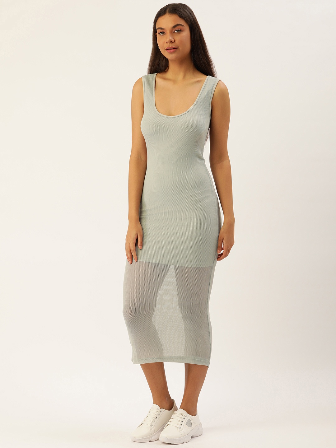 

FOREVER 21 Bodycon Midi Dress, Grey