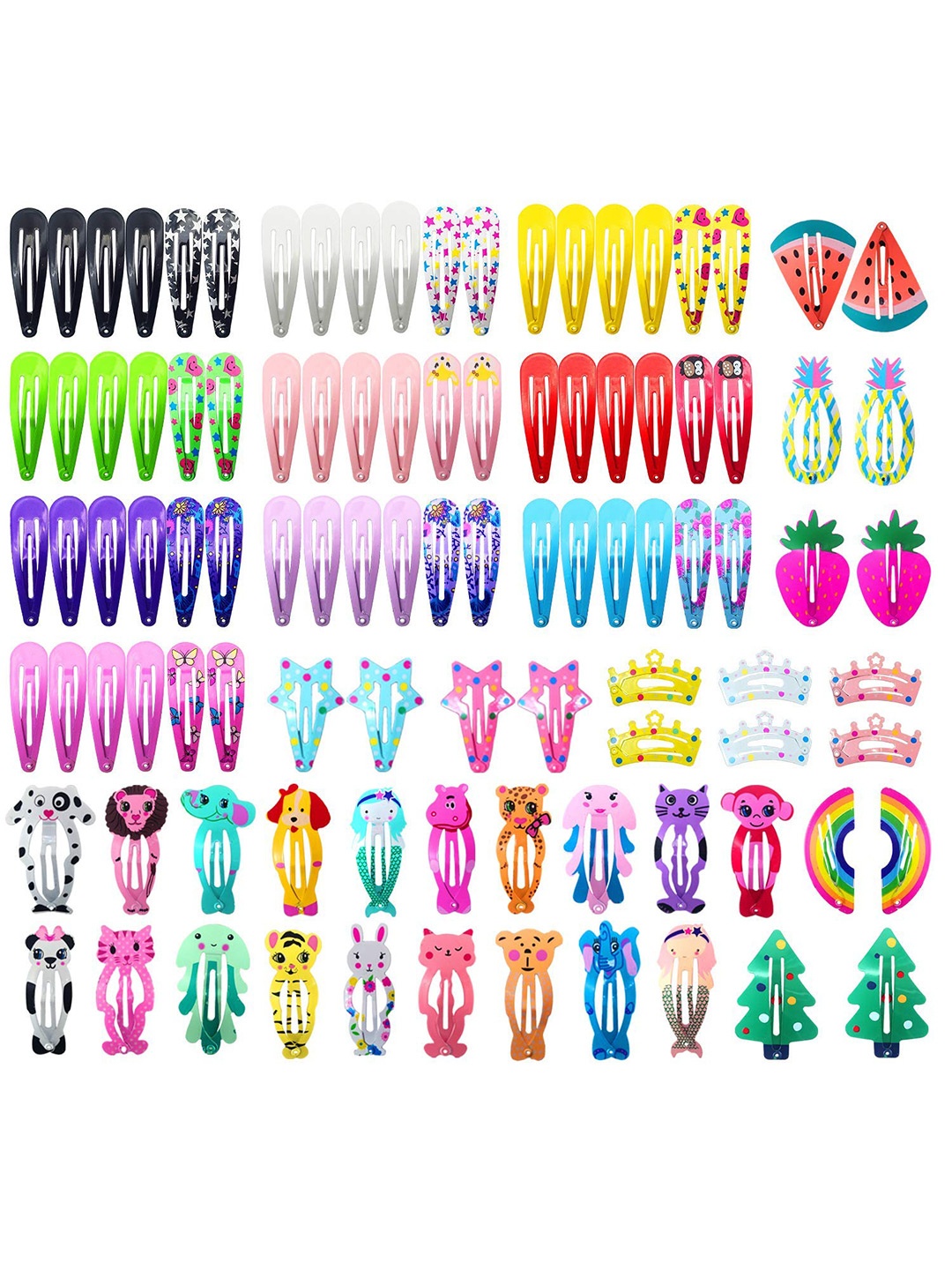 

LYTIX Girls Set of 100 Hair Accessory Set, Black