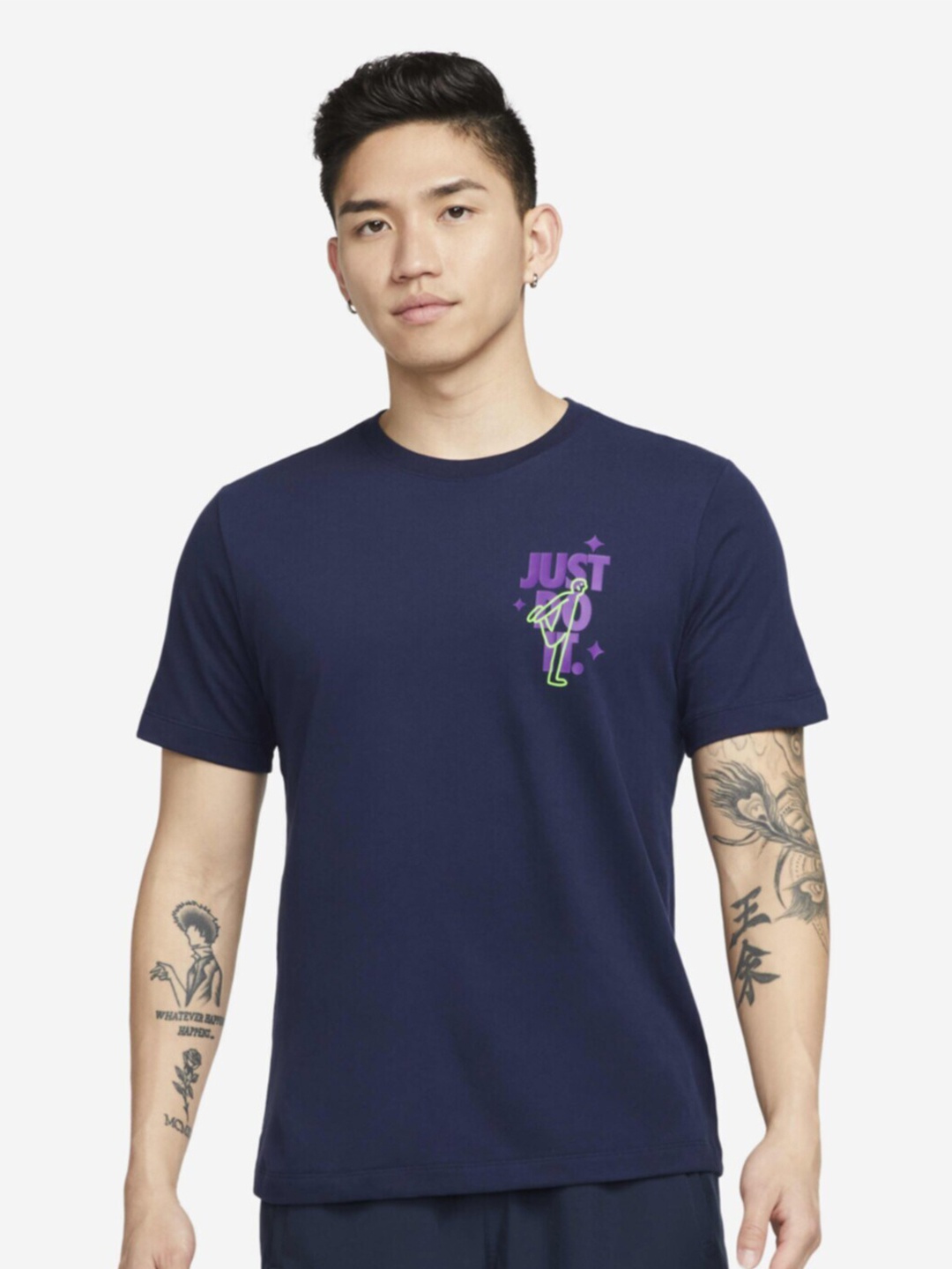 

Nike Men Dri-FIT Cotton Training T-Shirt, Blue